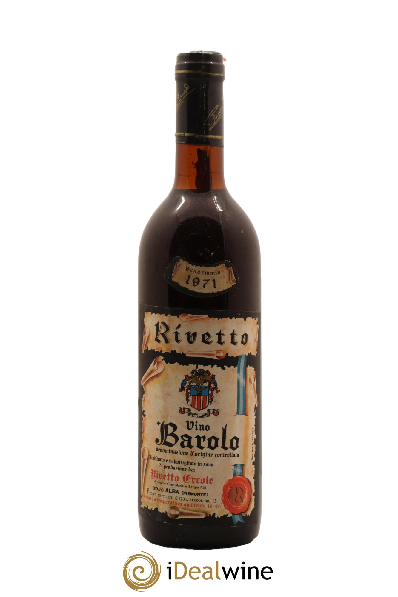 Barolo Rivetto 1971 - Lot of 1 bottle - 0