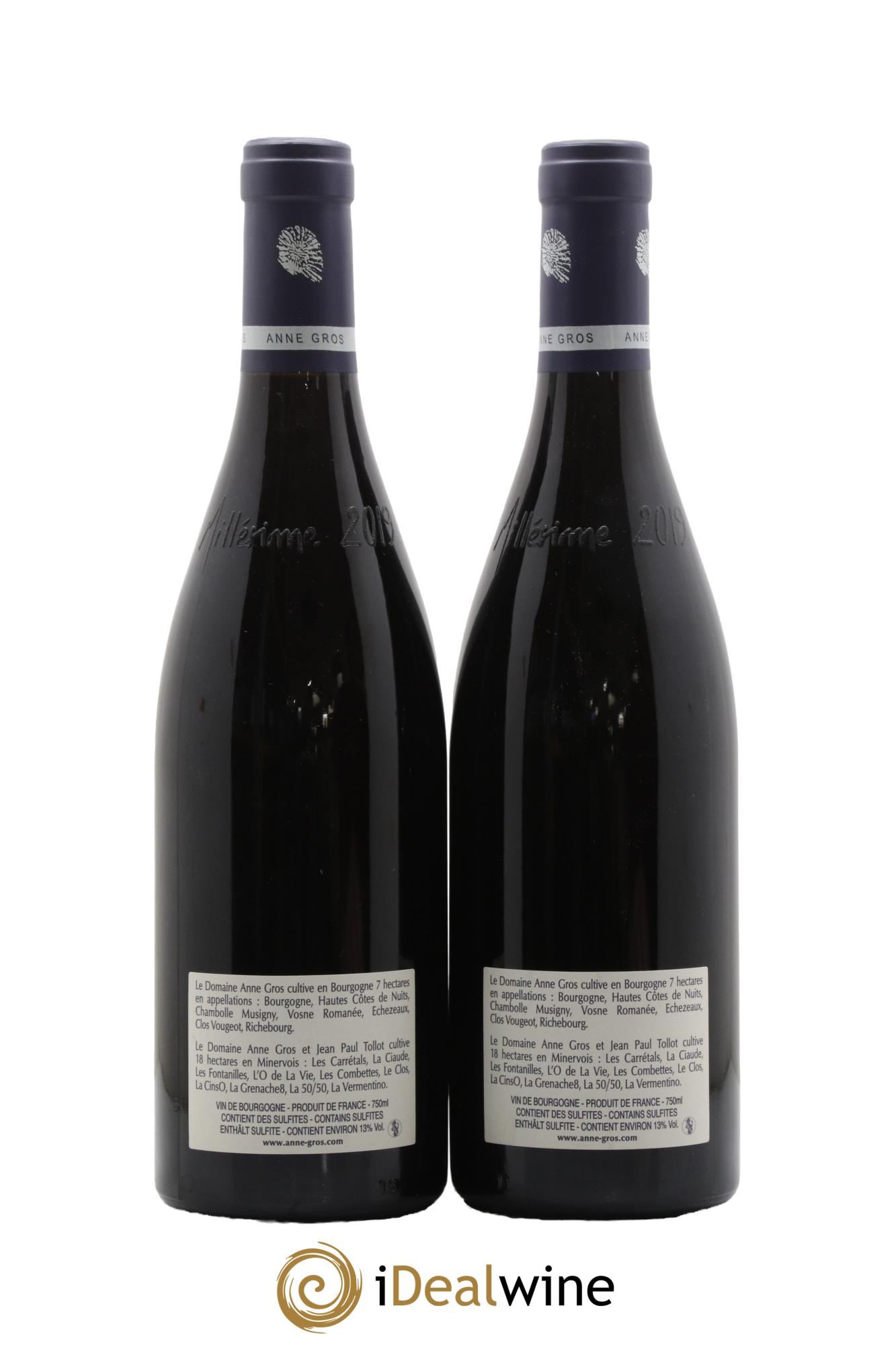 Clos de Vougeot Grand Cru Le Grand Maupertui Anne Gros 2019 - Lotto di 2 bottiglie - 1