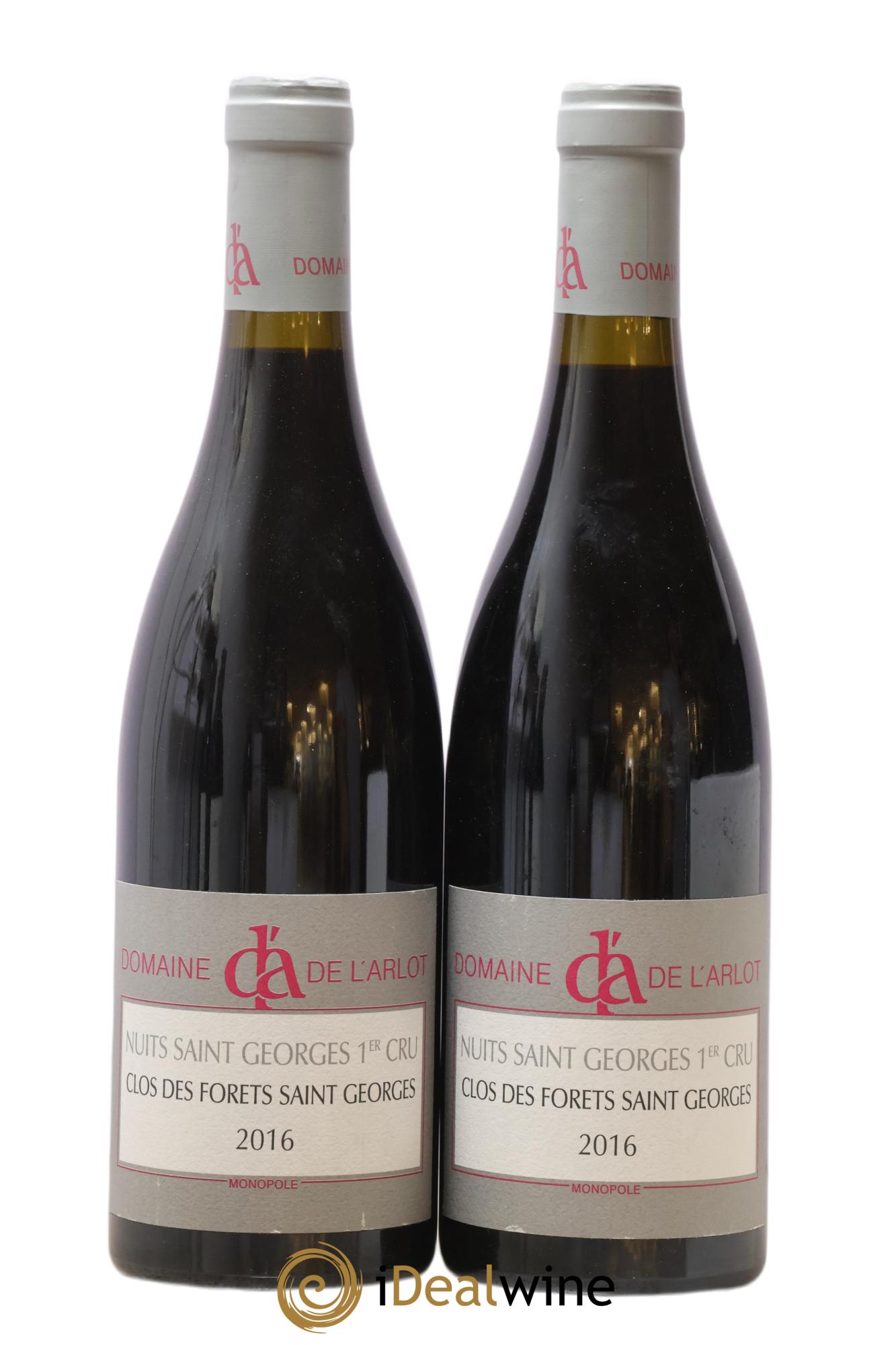 Nuits-Saint-Georges 1er Cru Clos des Forêts Saint-Georges Domaine de l'Arlot 2016 - Lot de 2 bouteilles - 0