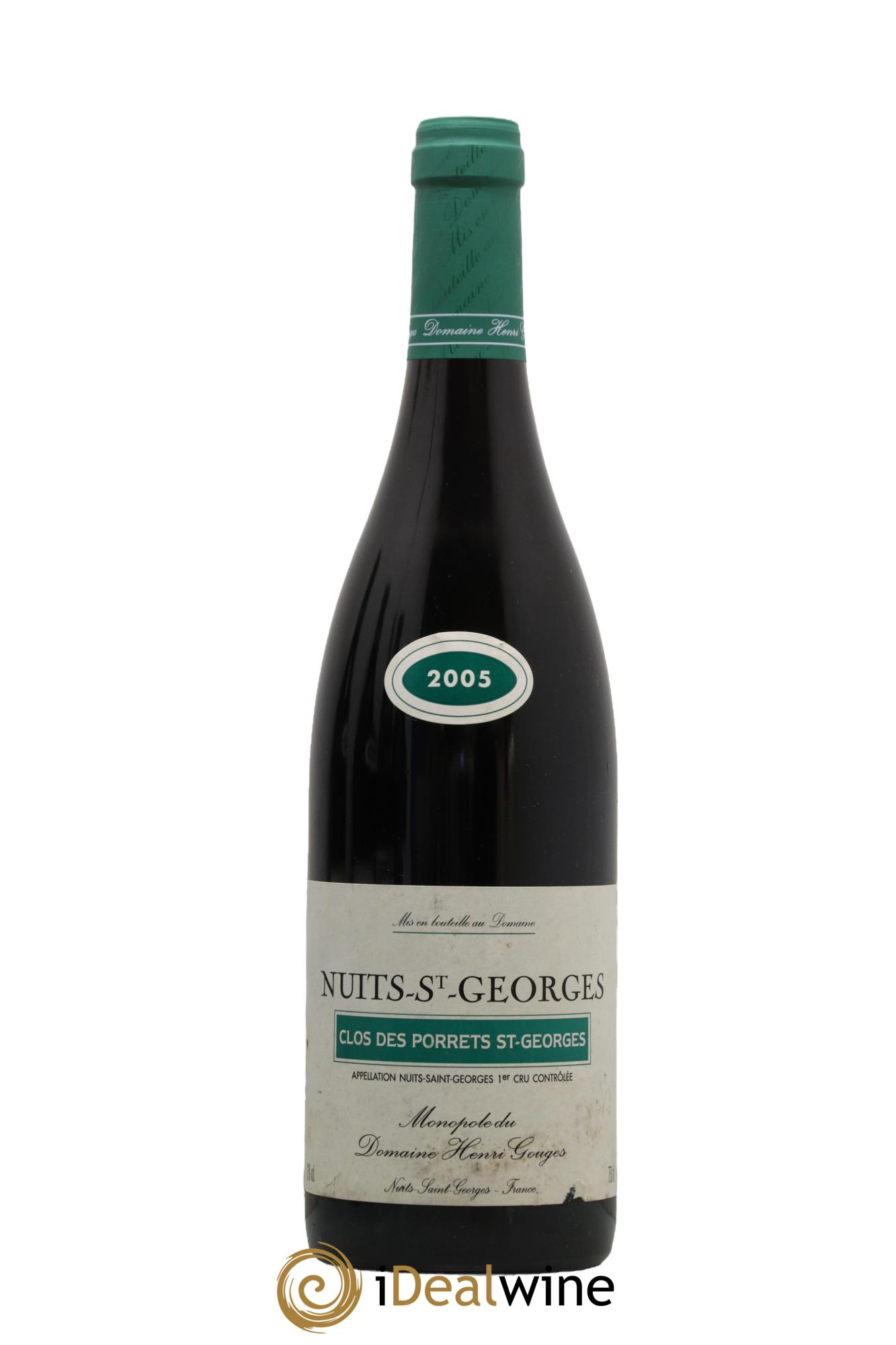 Nuits-Saint-Georges 1er Cru Clos des Porrets St Georges Henri Gouges 2005 - Posten von 1 Flasche - 0