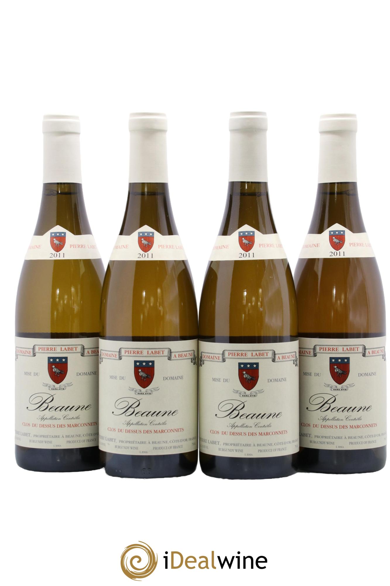 Beaune Clos du dessus des Marconnets Pierre Labet 2011 - Lot de 4 bouteilles - 0