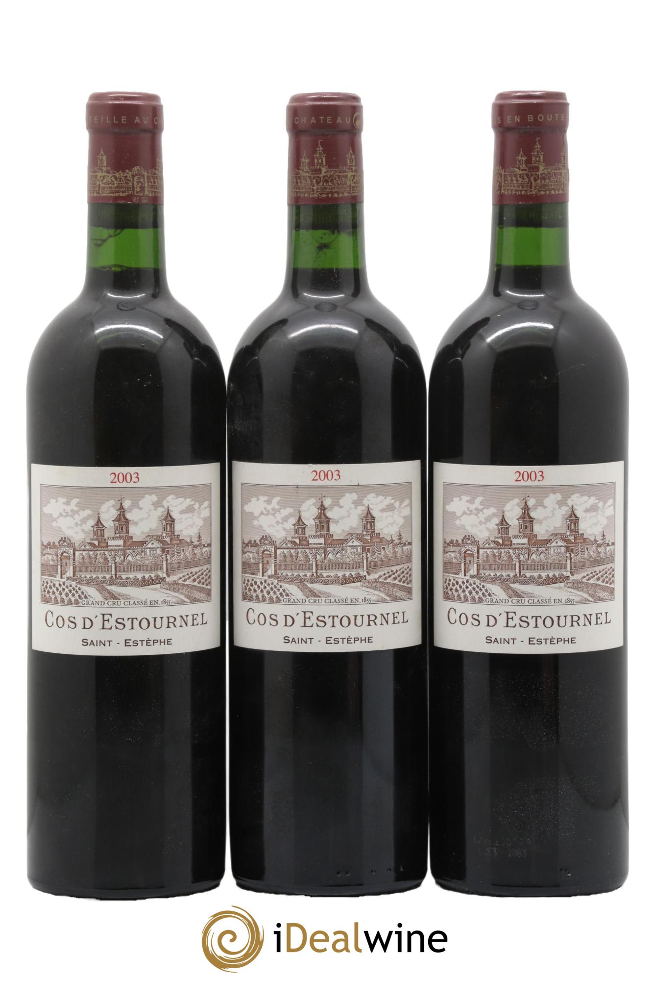 Cos d'Estournel 2ème Grand Cru Classé 2003 - Lot de 3 bouteilles - 0