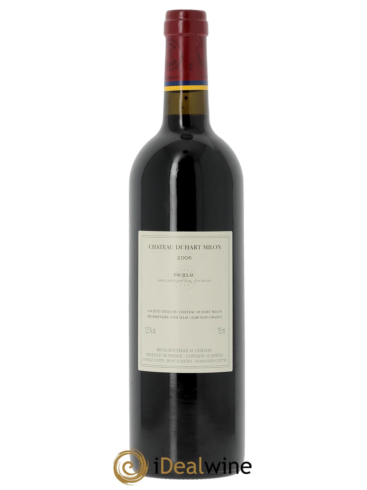 Château Duhart-Milon 4ème Grand Cru Classé (CBO à partir de 6 bts) 2006 - Lot de 1 bouteille - 1