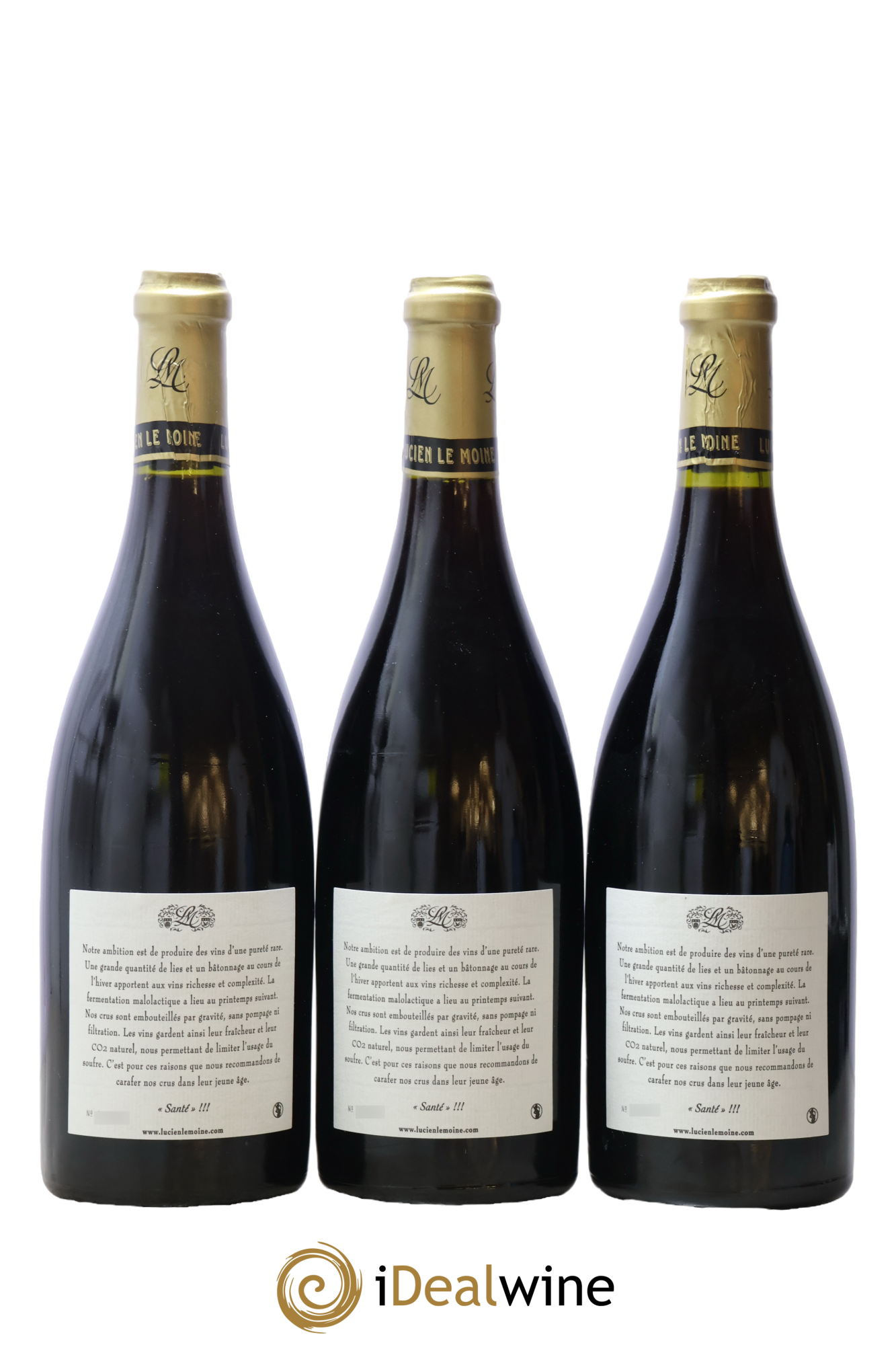 Clos de Vougeot Grand Cru Lucien Le Moine 2007 - Lot de 3 bouteilles - 1