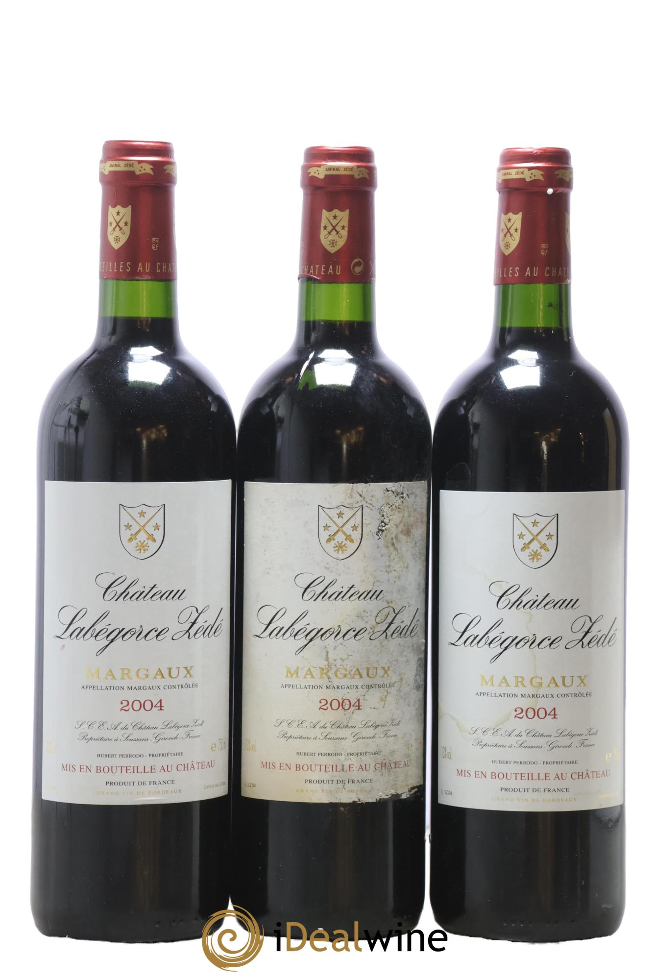 Château Labegorce Zédé Cru Bourgeois 2004 - Lot de 3 bouteilles - 0