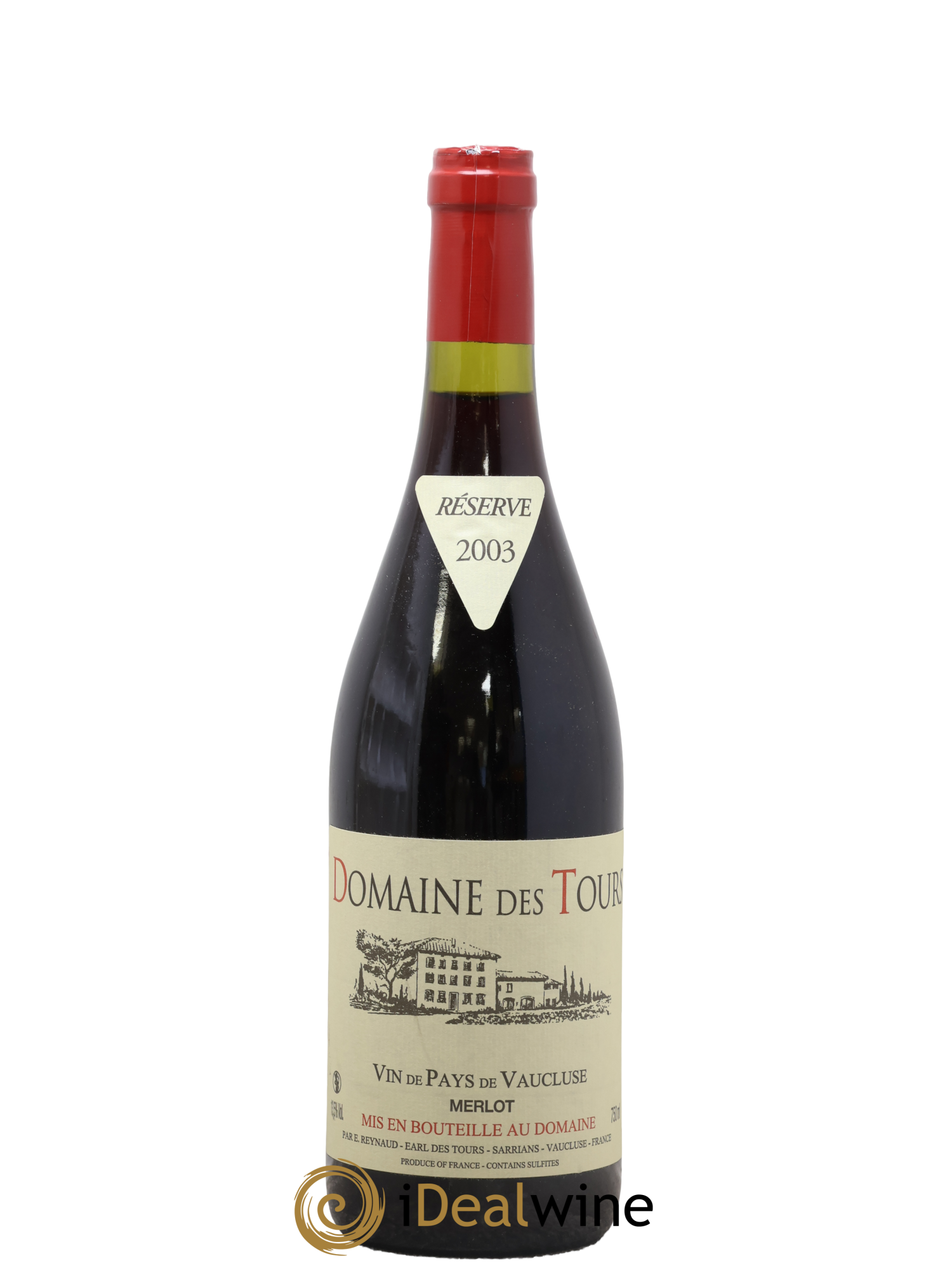 Vaucluse Domaine des Tours Merlot Emmanuel Reynaud 2003 - Lot de 1 bouteille - 0