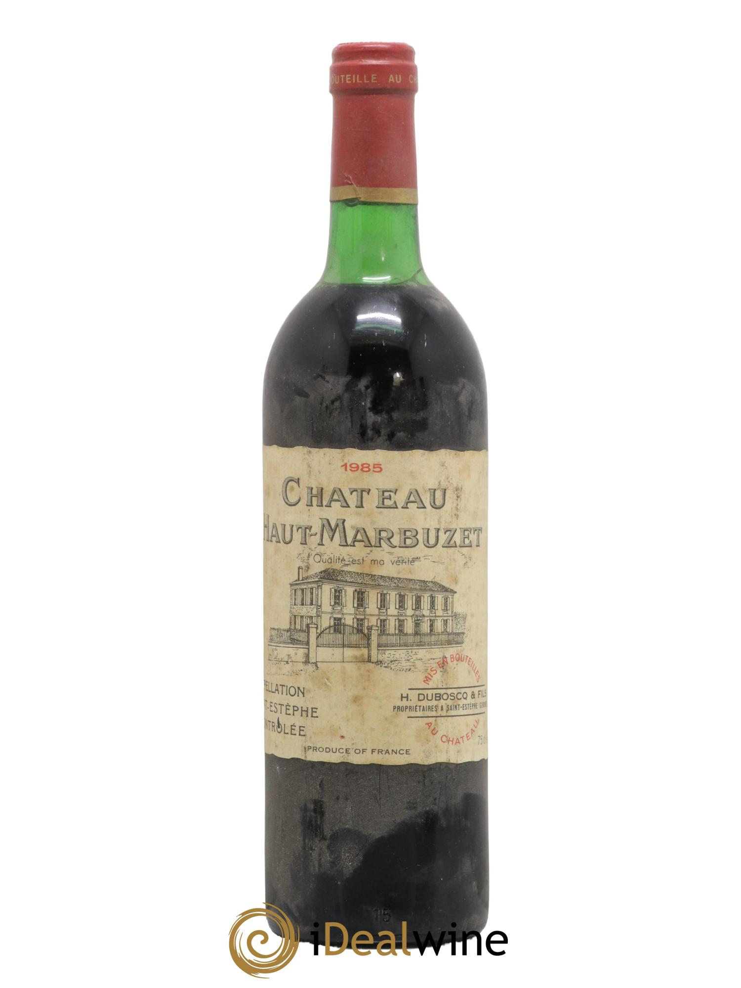 Château Haut Marbuzet 1985 - Lot de 1 bouteille - 0