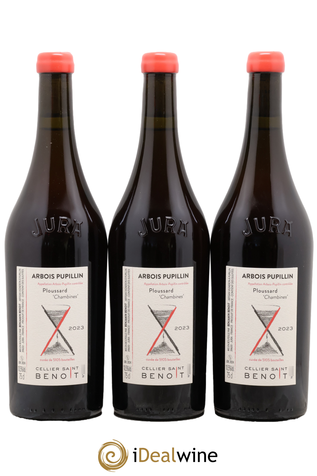 Arbois-Pupillin Ploussard Chambines Cellier Saint Benoît 2023 - Lot of 3 bottles - 0