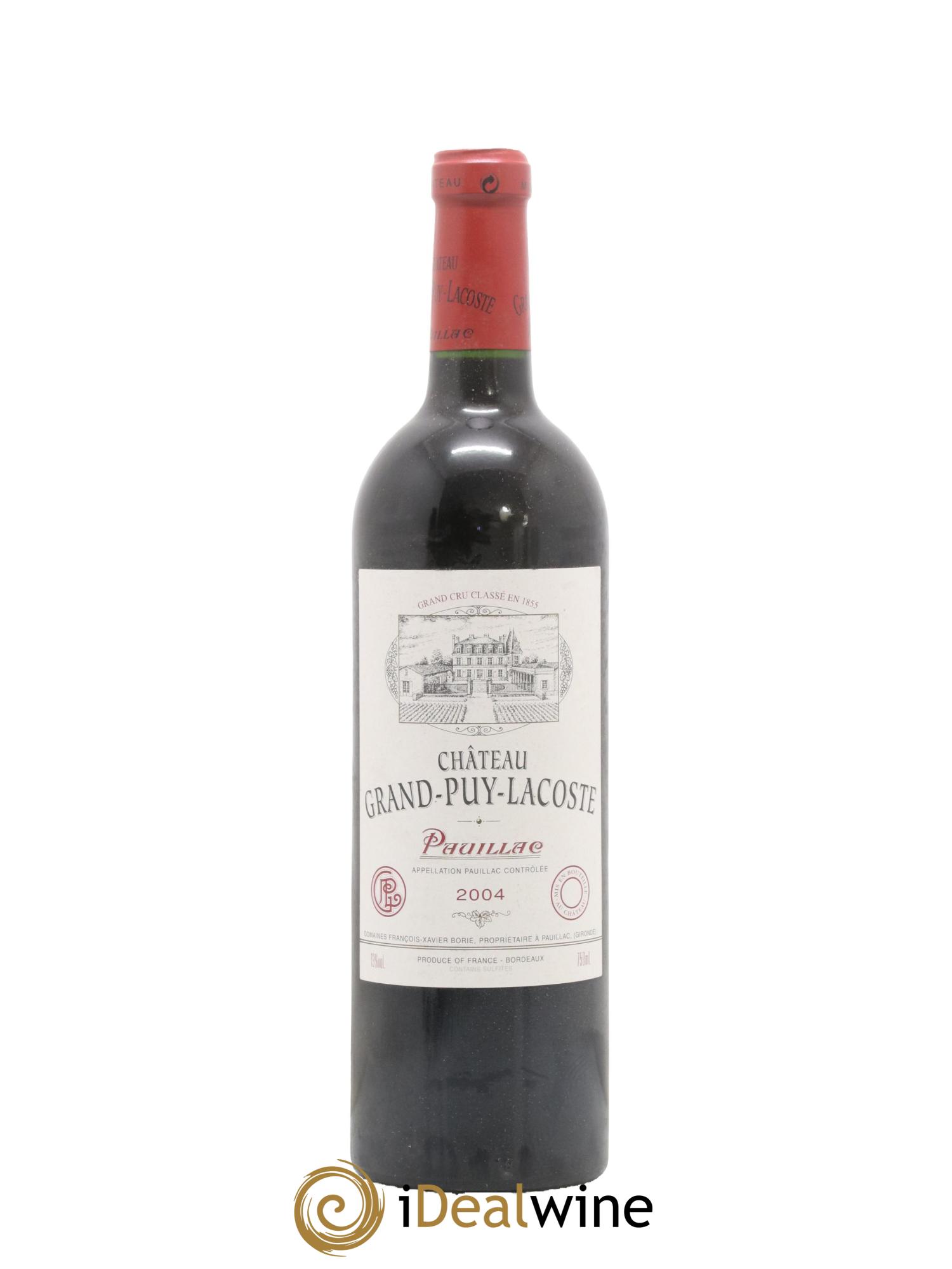 Château Grand Puy Lacoste 5ème Grand Cru Classé 2004 - Lot de 1 bouteille - 0
