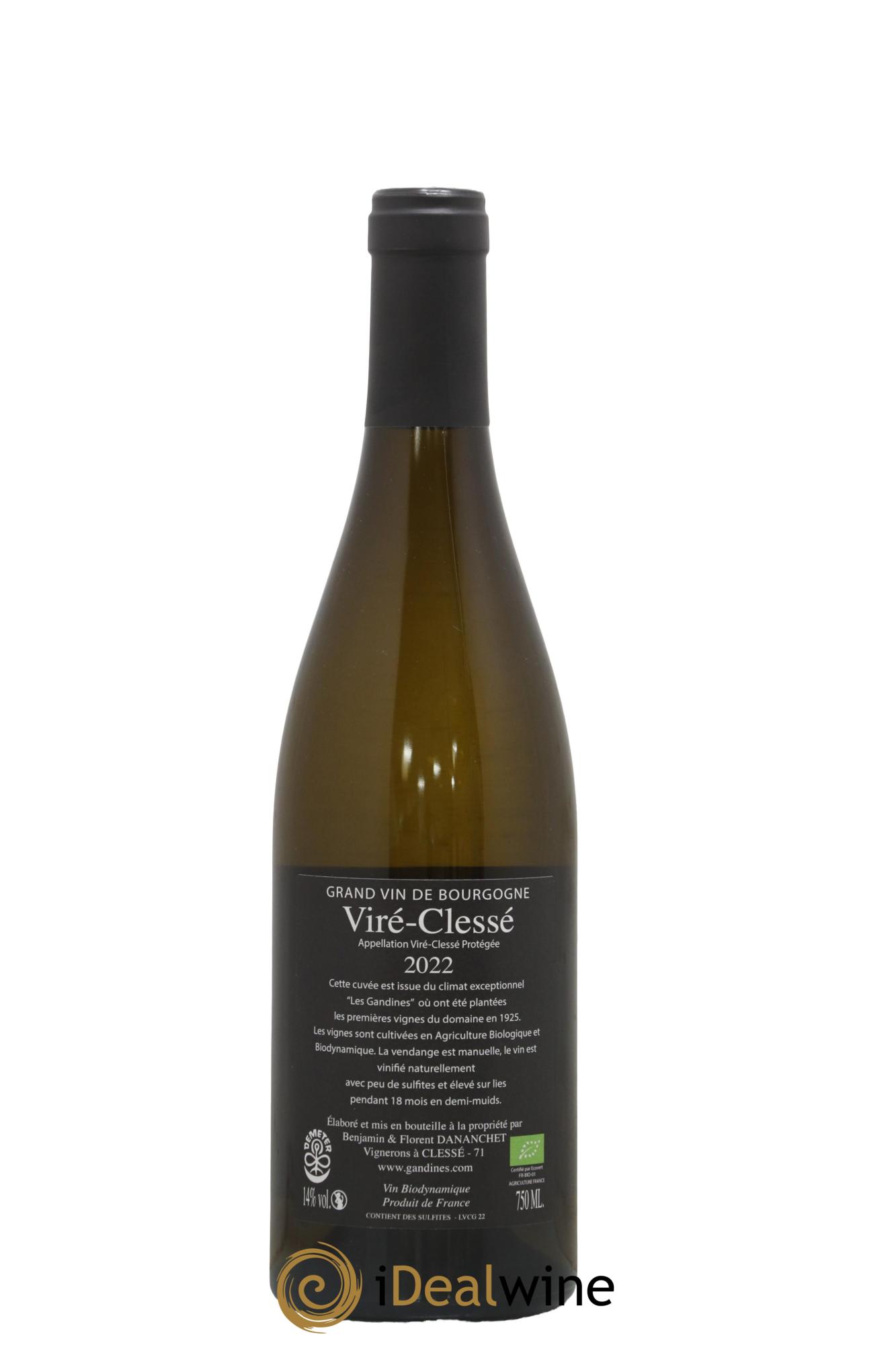 Viré-Clessé Les Gandines Domaine des Gandines 2022 - Lot de 1 bouteille - 1