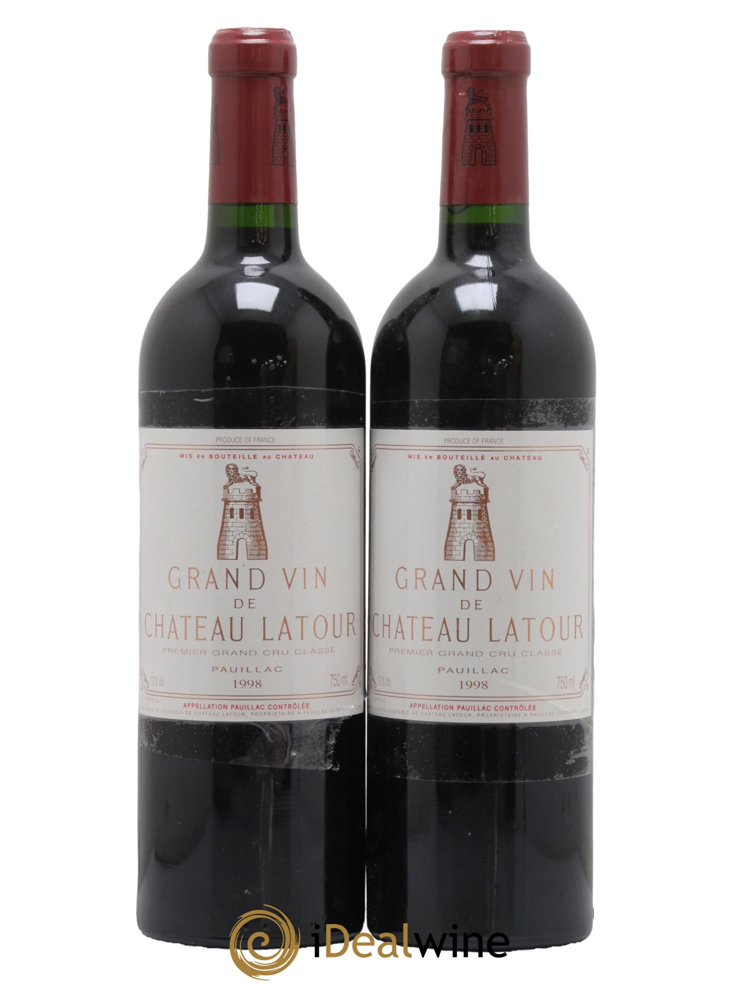 Château Latour 1er Grand Cru Classé 1998 - Lot de 2 bouteilles - 0