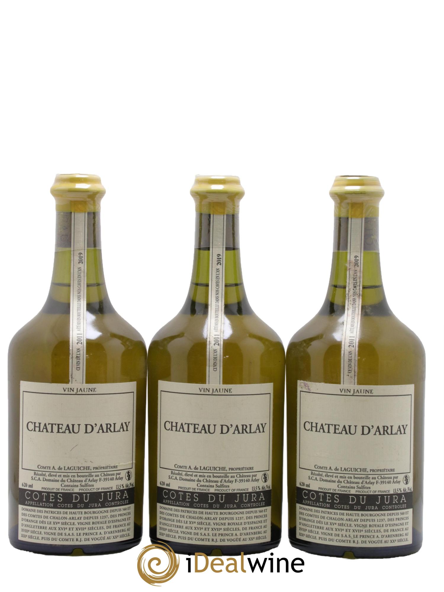 Côtes du Jura Vin jaune Château d'Arlay 2011 - Lot de 3 clavelins - 0