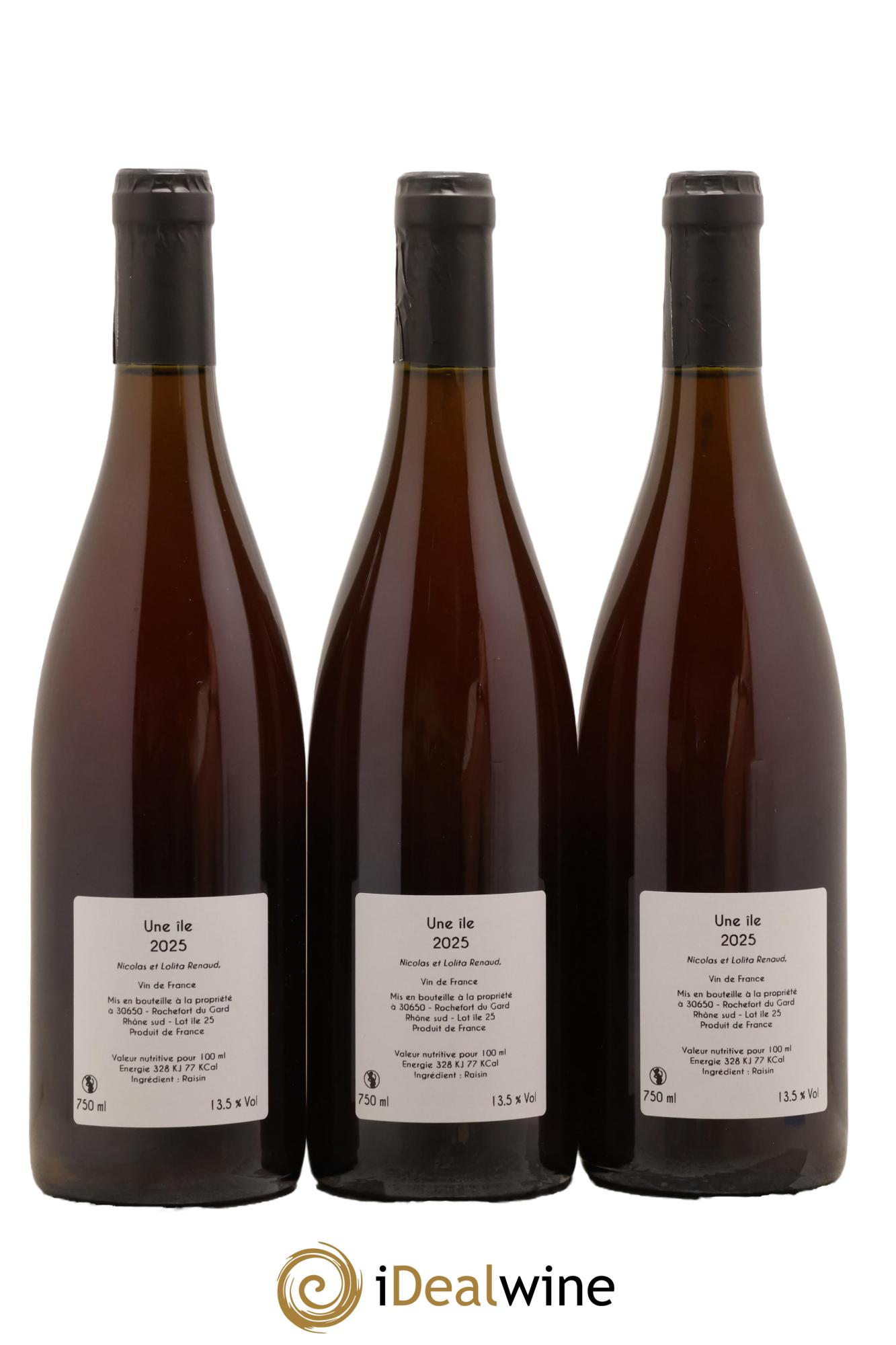 Vin de France Une Ile Clos des Grillons 2025 - Lot of 3 bottles - 1