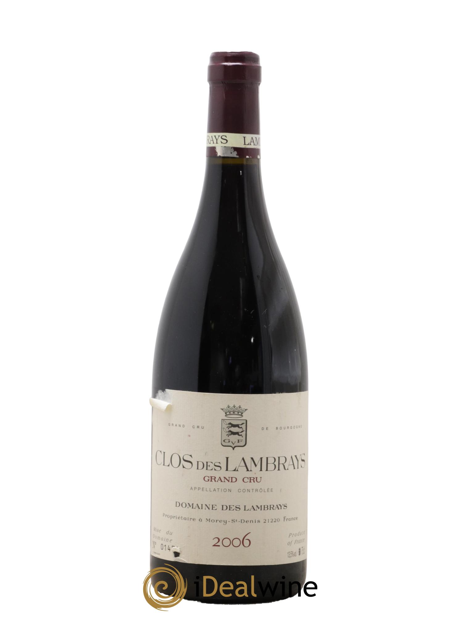 Clos des Lambrays Grand Cru Domaine des Lambrays 2006 - Lot de 1 bouteille - 0