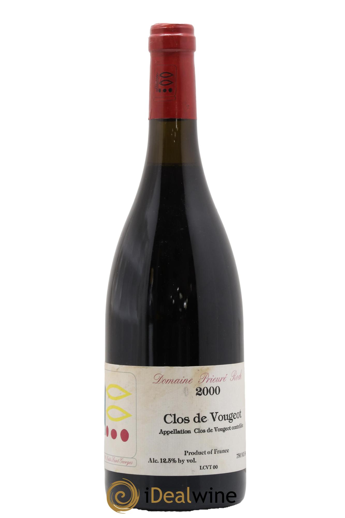 Clos de Vougeot Grand Cru Prieuré Roch 2000 - Lot de 1 bouteille - 0