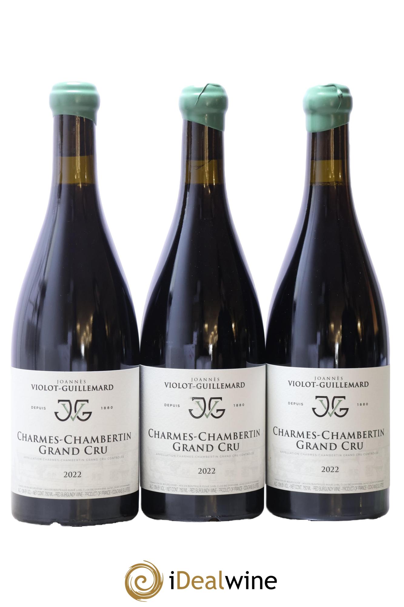 Charmes-Chambertin Grand Cru Joannes Violot Guillemard 2022 - Lot de 3 bouteilles - 0