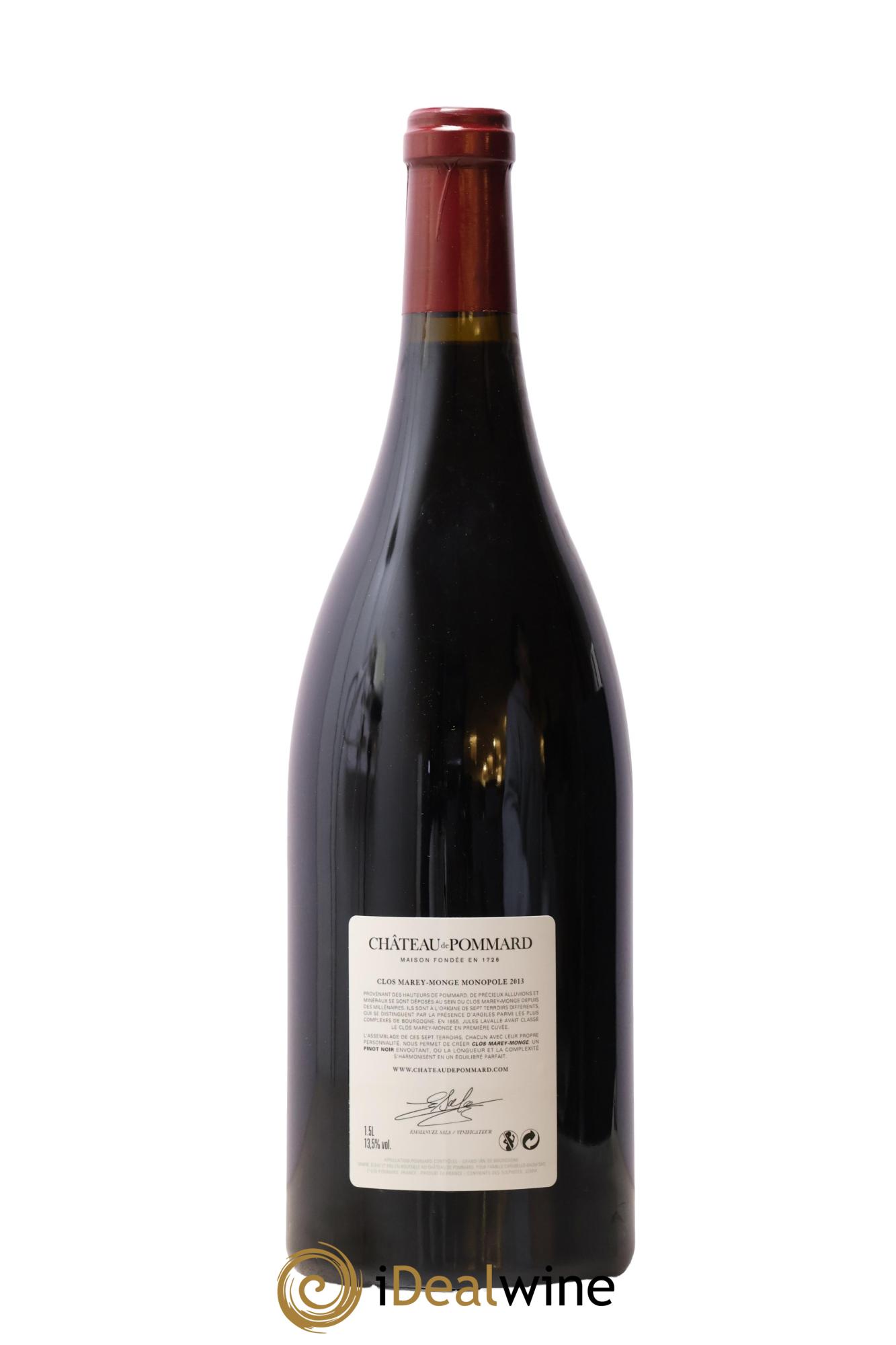 Pommard Clos Marey-Monge Monopole Château de Pommard 2013 - Posten von 1 Magnum - 1