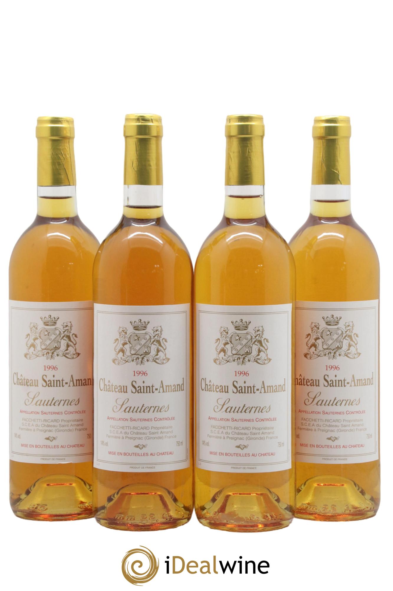 Sauternes Château Saint Amand 1996 - Posten von 4 Flaschen - 0