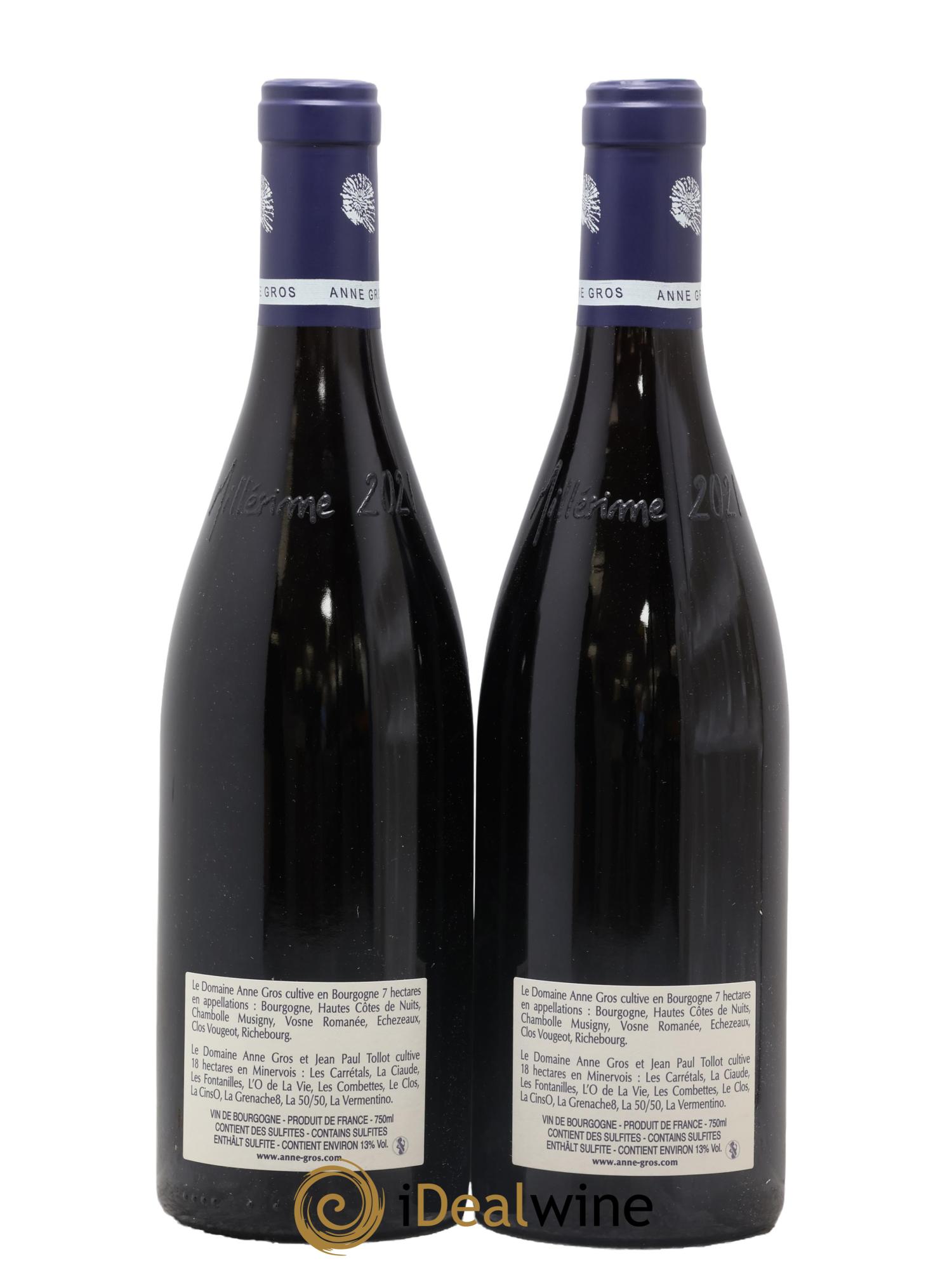 Echezeaux Grand Cru Les Loachausses Anne Gros 2021 - Lot of 2 bottles - 1