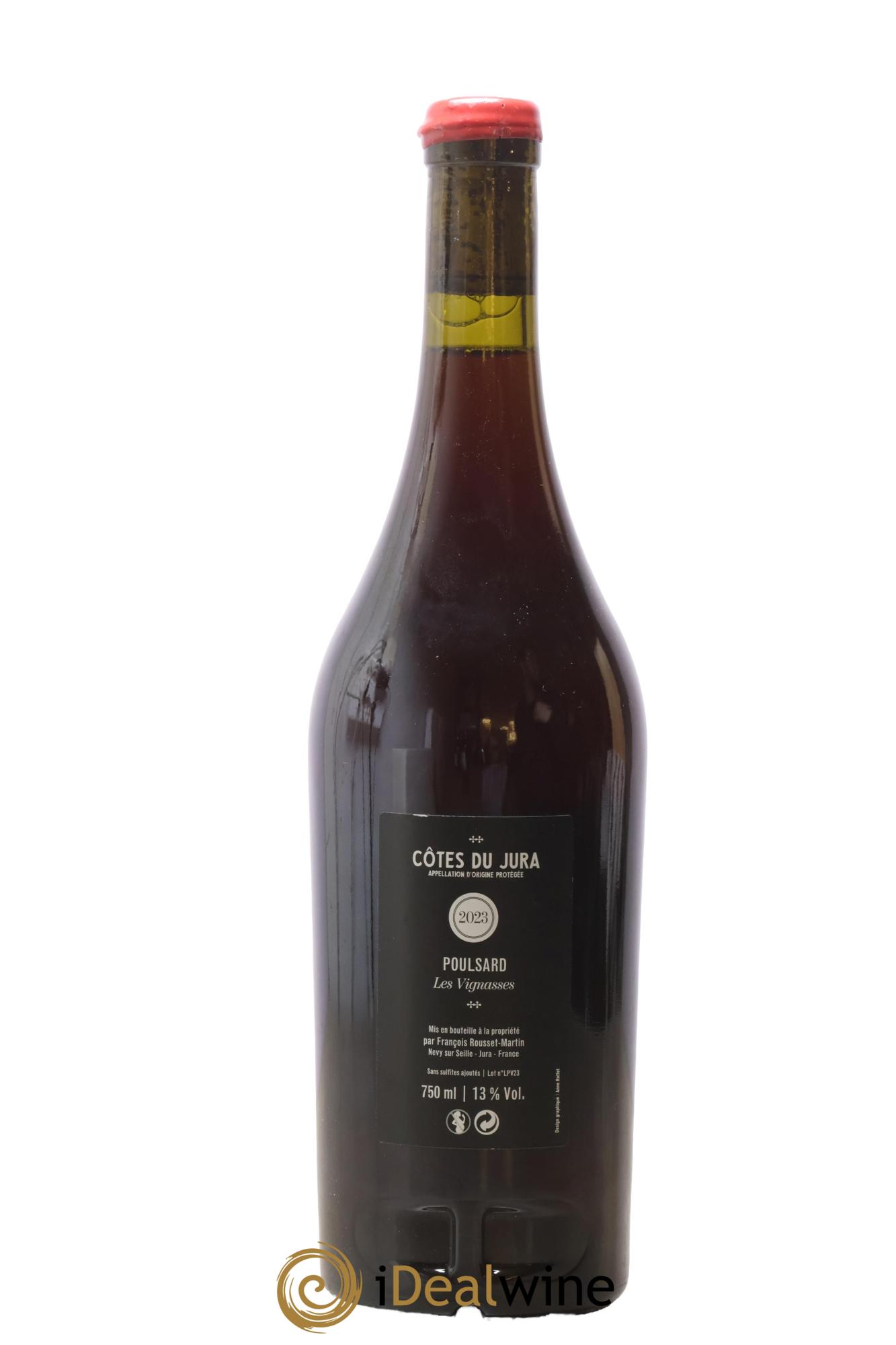 Côtes du Jura Les Vignasses Poulsard François Rousset Martin 2023 - Lot of 1 bottle - 1