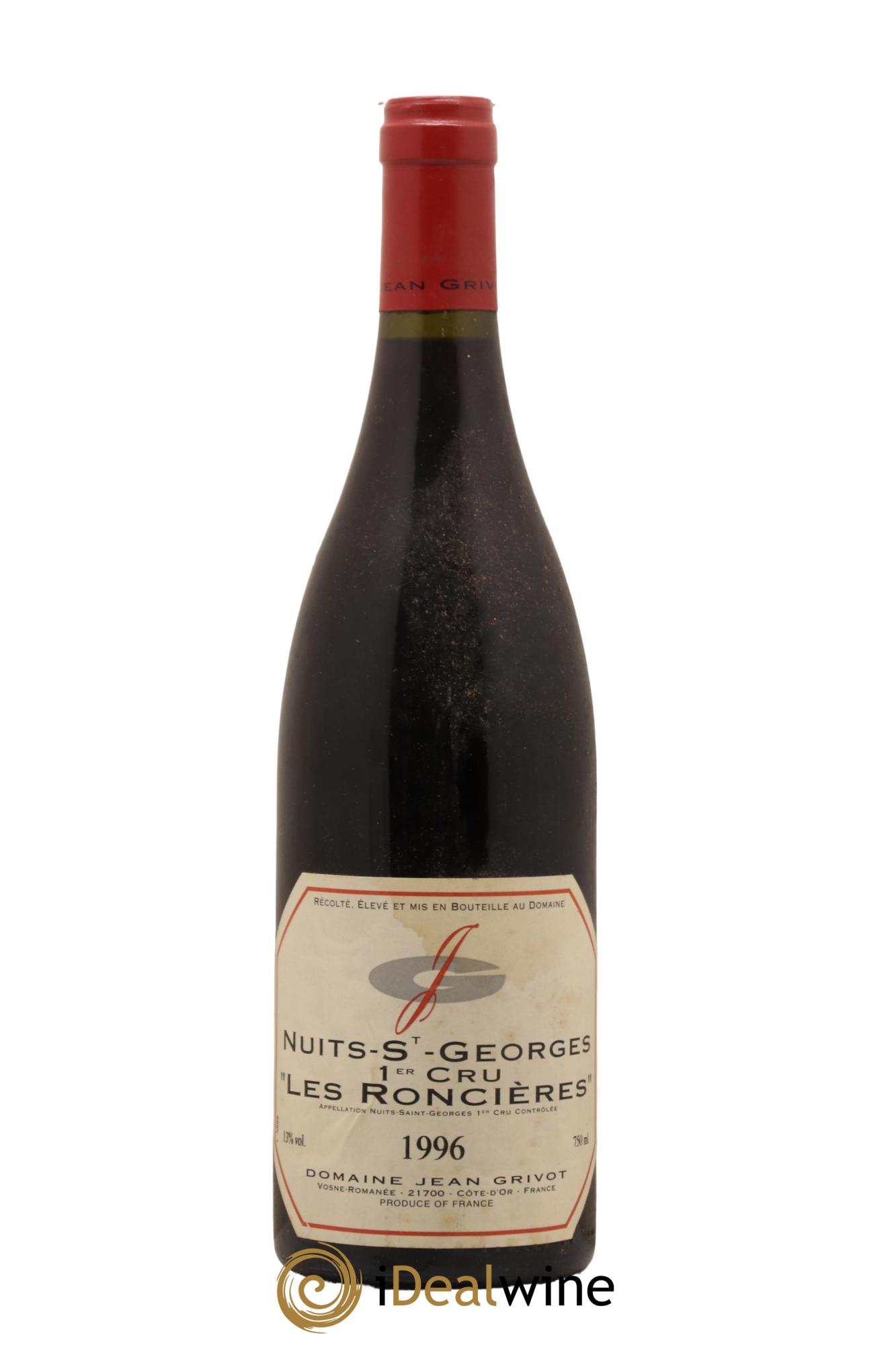 Nuits-Saint-Georges 1er Cru Roncière Jean Grivot 1996 - Lot de 1 bouteille - 0