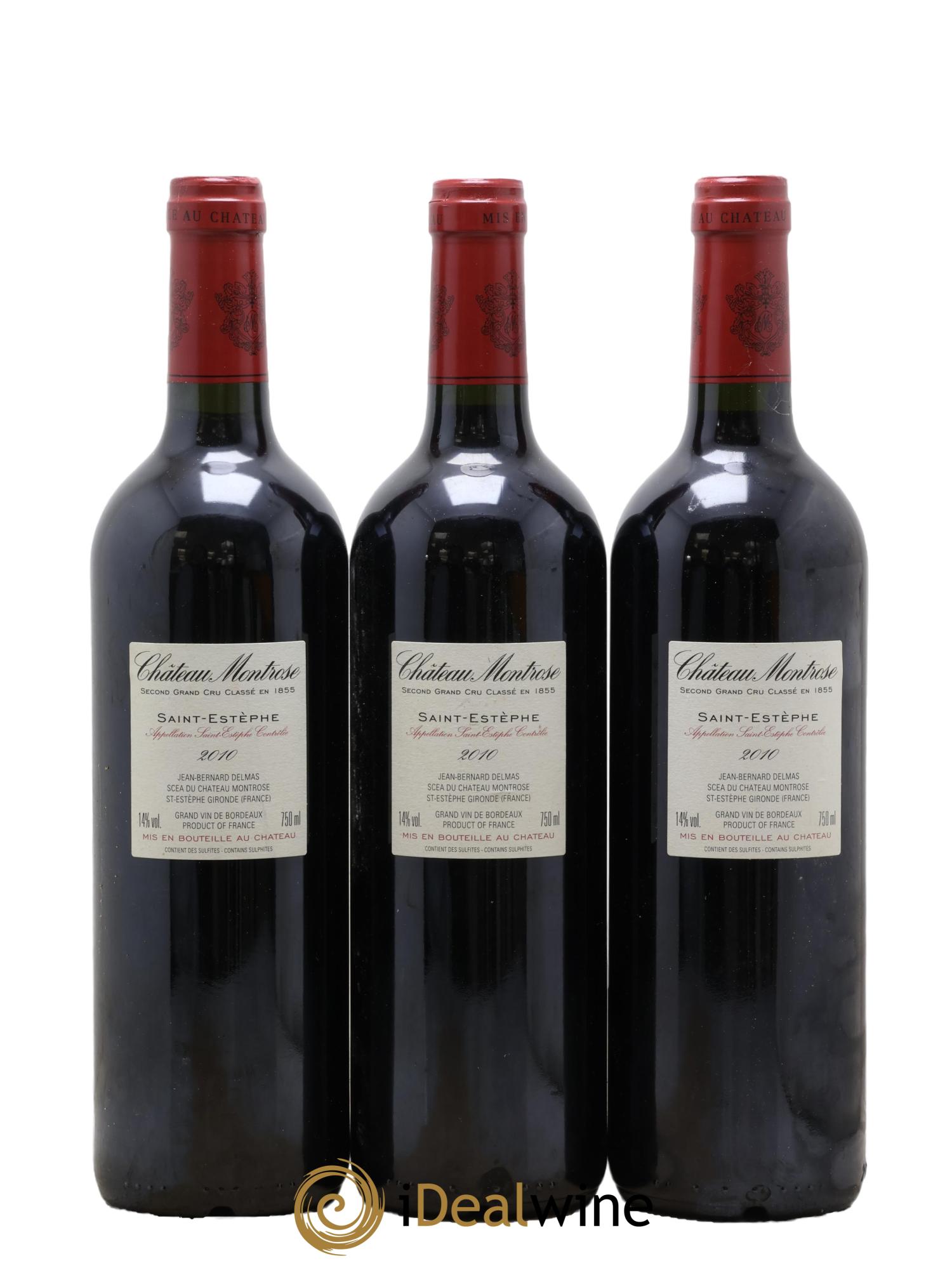 Château Montrose 2ème Grand Cru Classé 2010 - Lot de 3 bouteilles - 1