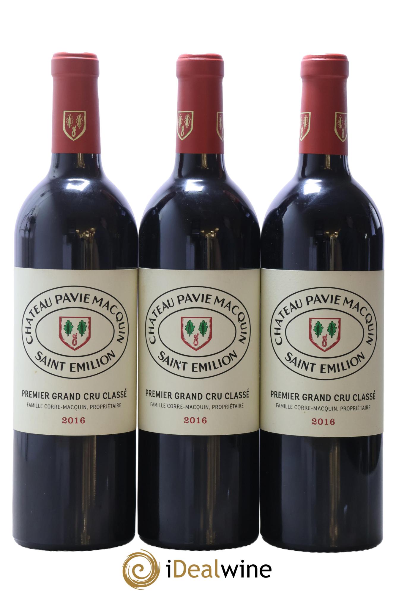 Château Pavie Macquin 1er Grand Cru Classé B 2016 - Lotto di 3 bottiglie - 0