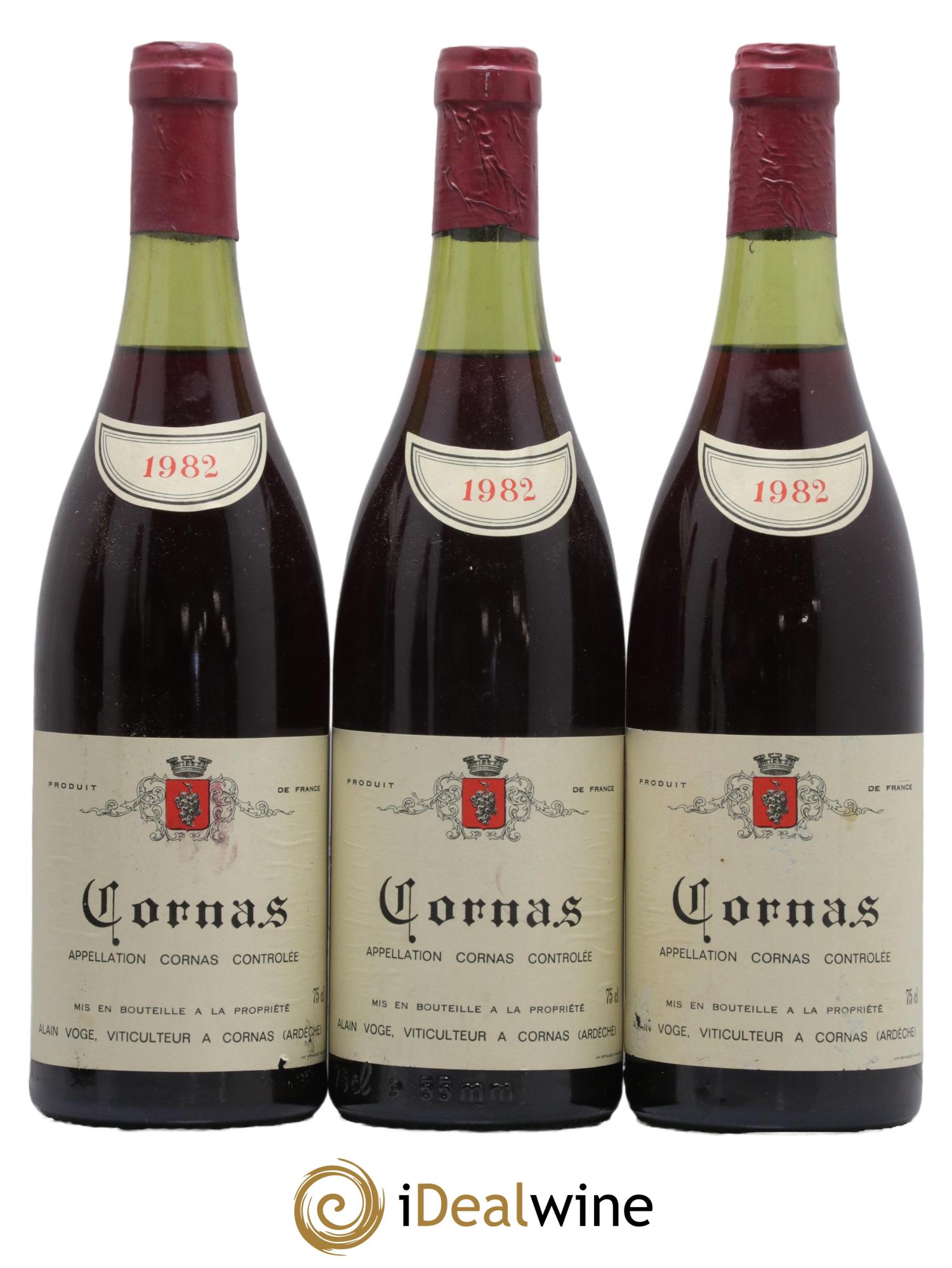 Cornas Domaine Alain Voge 1982 - Lot de 3 bouteilles - 0