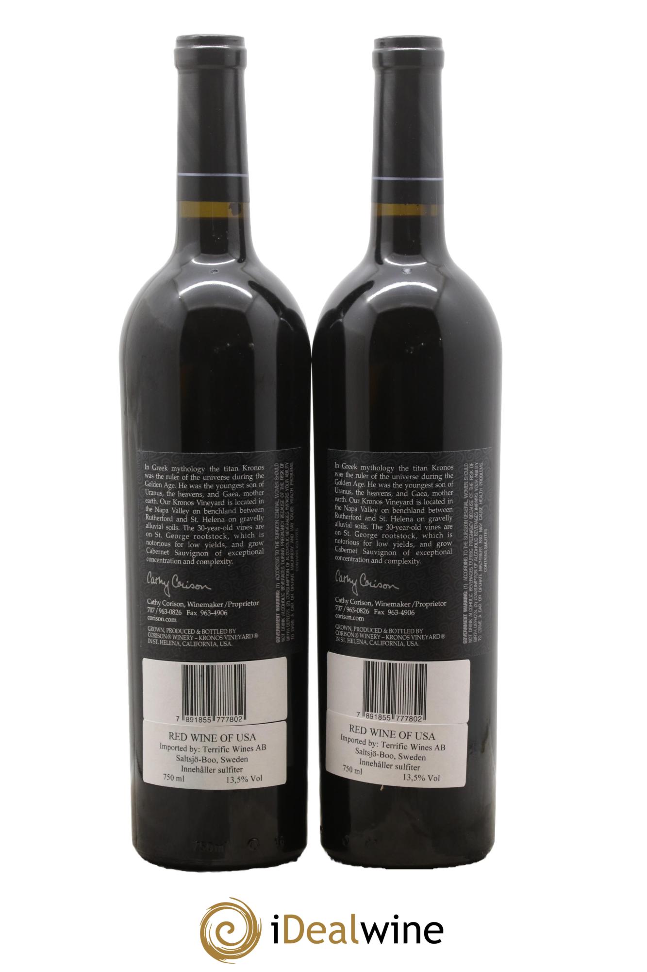 USA Napa Valley Corison Kronos Vineyard 2012 - Lotto di 2 bottiglie - 1