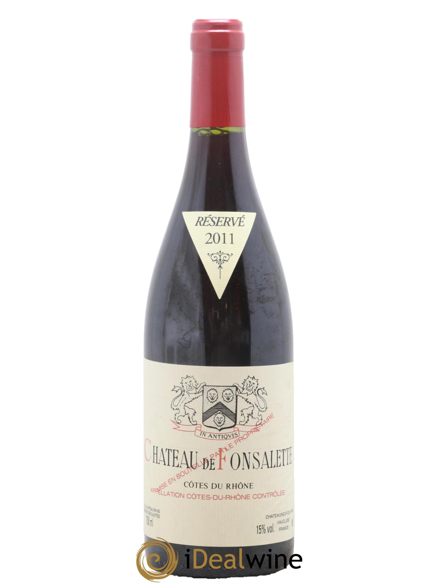 Côtes-du-Rhône Château de Fonsalette Emmanuel Reynaud 2011 - Lot de 1 bouteille - 0