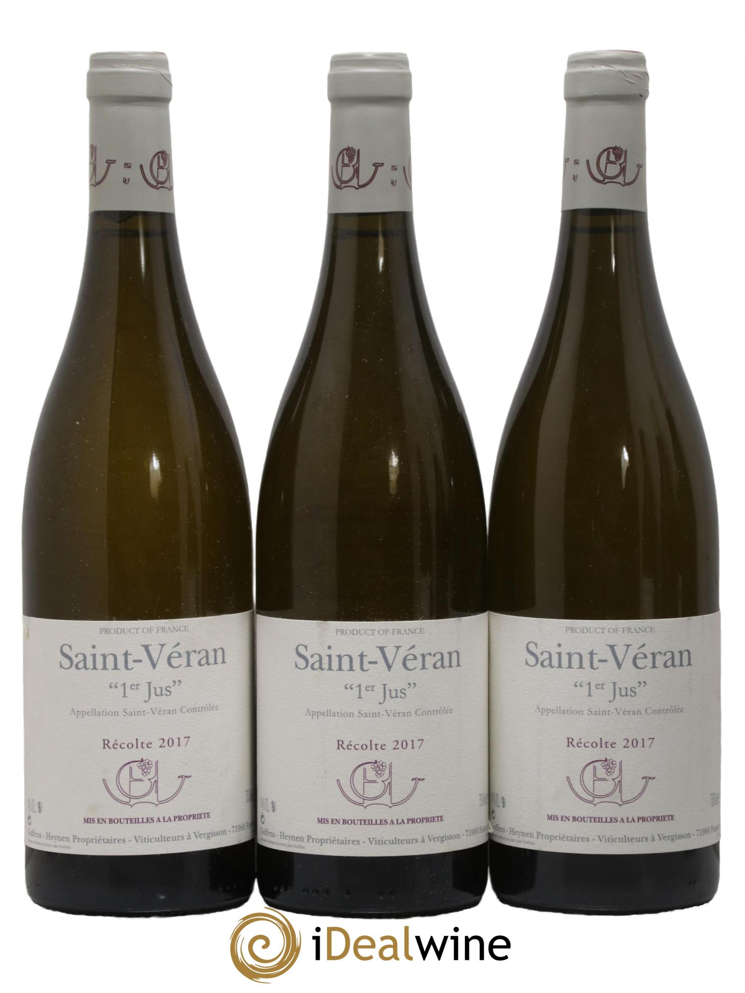 Saint-Véran 1er Jus Guffens-Heynen 2017 - Lot of 3 bottles - 0