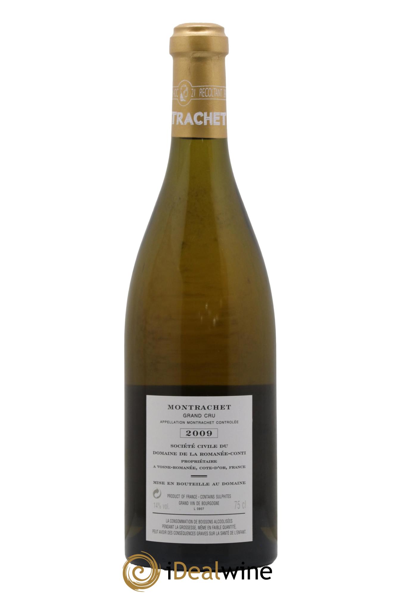 Montrachet Grand Cru Domaine de la Romanée-Conti 2009 - Lot de 1 bouteille - 1
