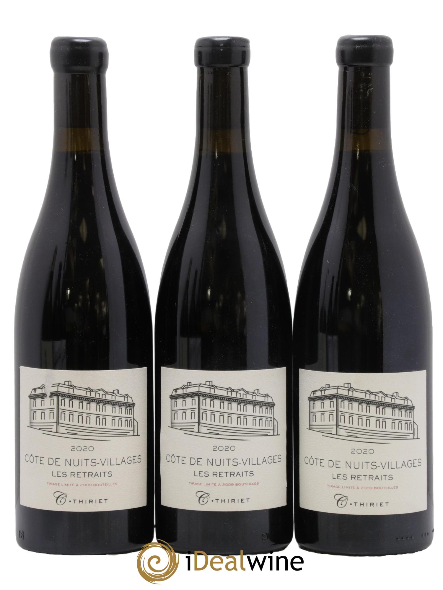 Côte de Nuits-Villages Les Retraits Maison Thiriet 2020 - Lot de 3 bouteilles - 0