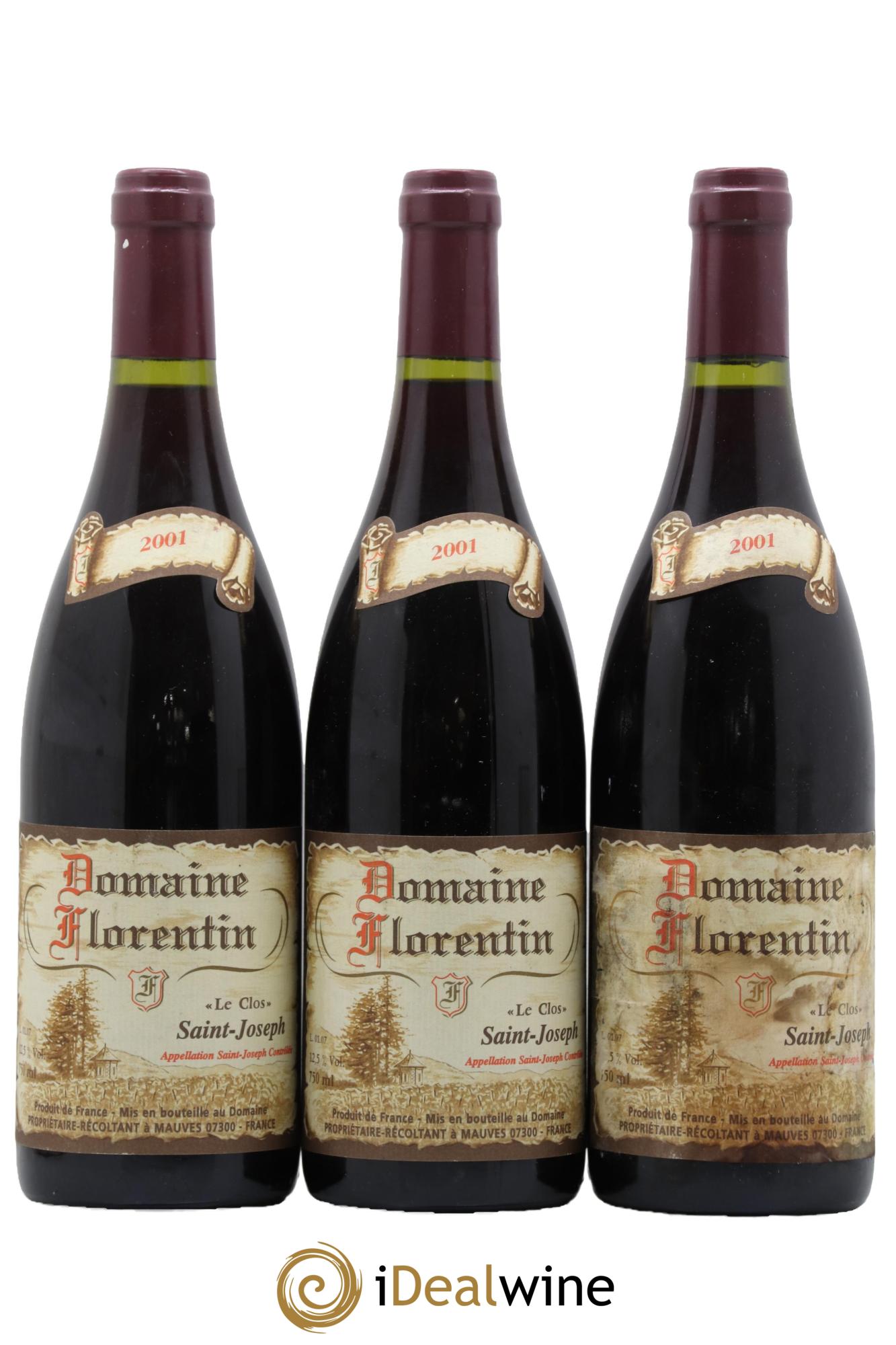 Saint-Joseph Le Clos Domaine Florentin 2001 - Lot de 3 bouteilles - 0