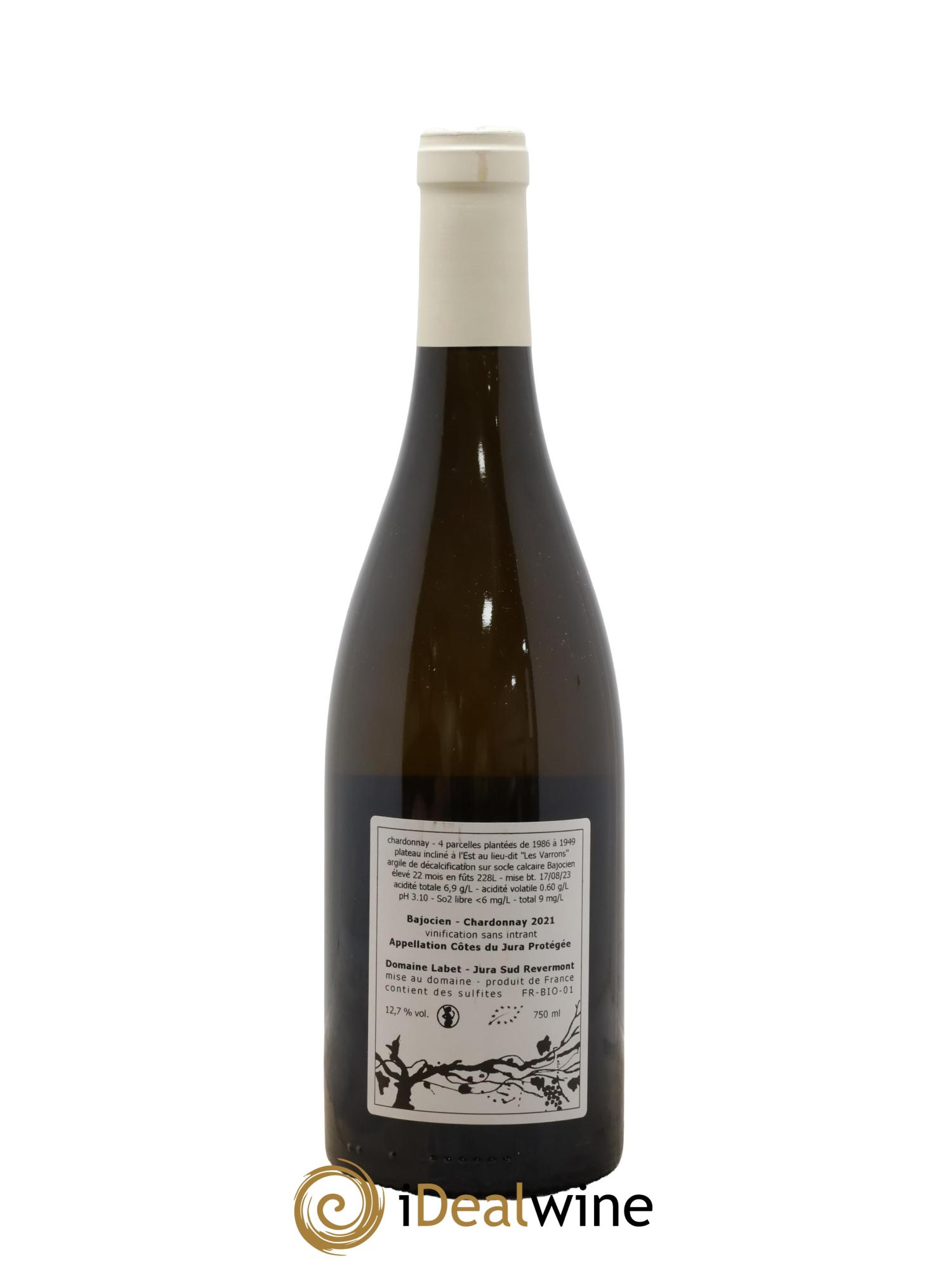 Côtes du Jura Chardonnay Bajocien Romain - Julien - Charline Labet 2021 - Lot de 1 bouteille - 1
