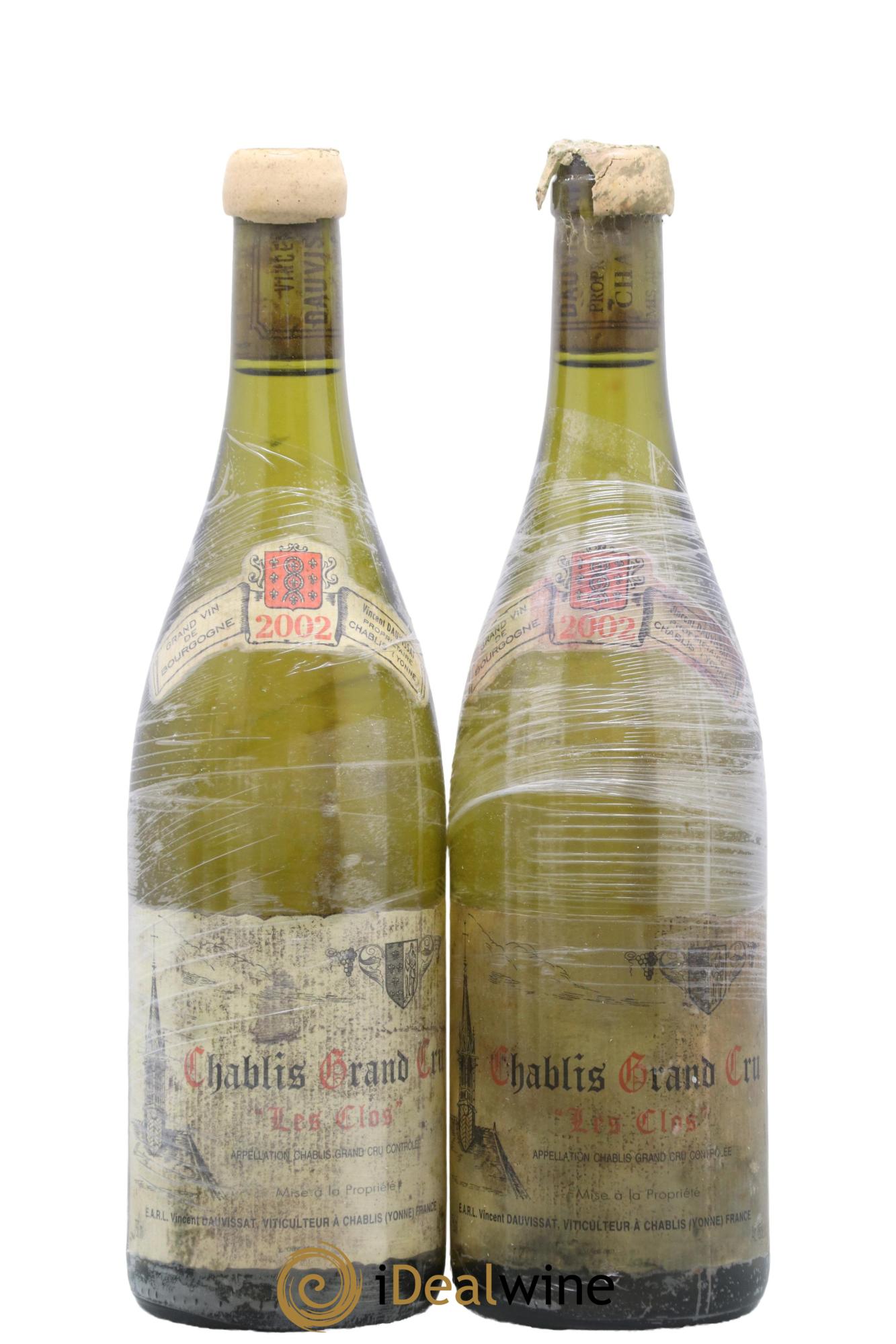 Chablis Grand Cru Les Clos Vincent Dauvissat (Domaine) 2002 - Lot de 2 bouteilles - 0