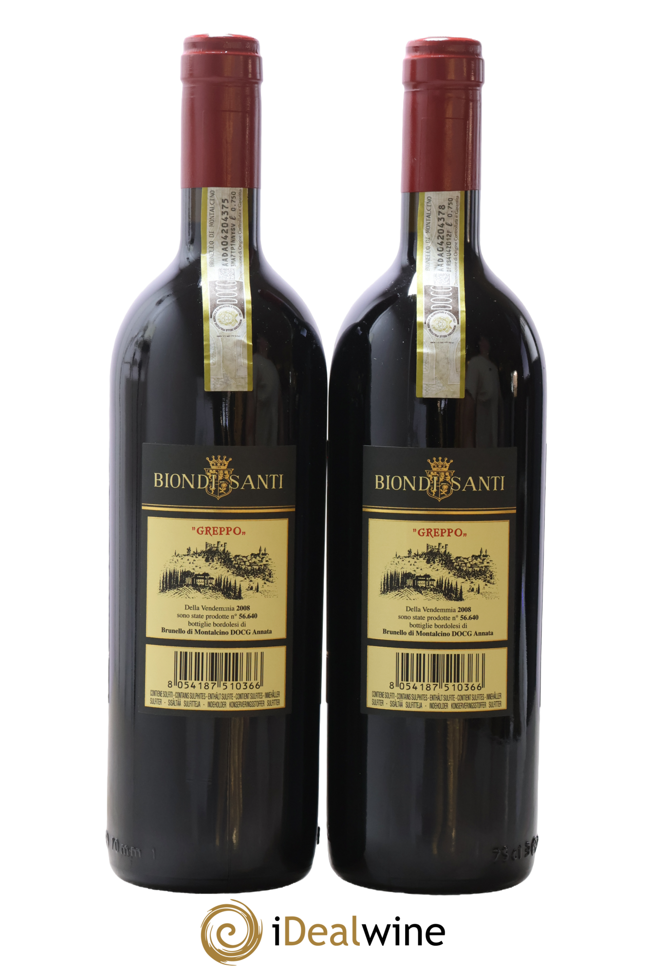 Brunello di Montalcino DOCG Biondi-Santi Tenuta Greppo 2008 - Lot of 2 bottles - 1
