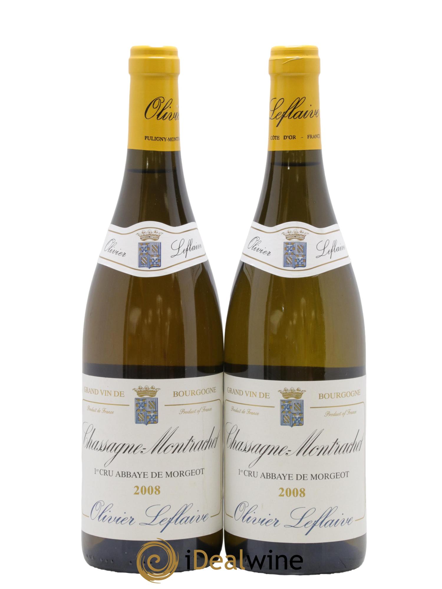 Chassagne-Montrachet 1er Cru Abbaye de Morgeot Olivier Leflaive 2008 - Lot of 2 bottles - 0