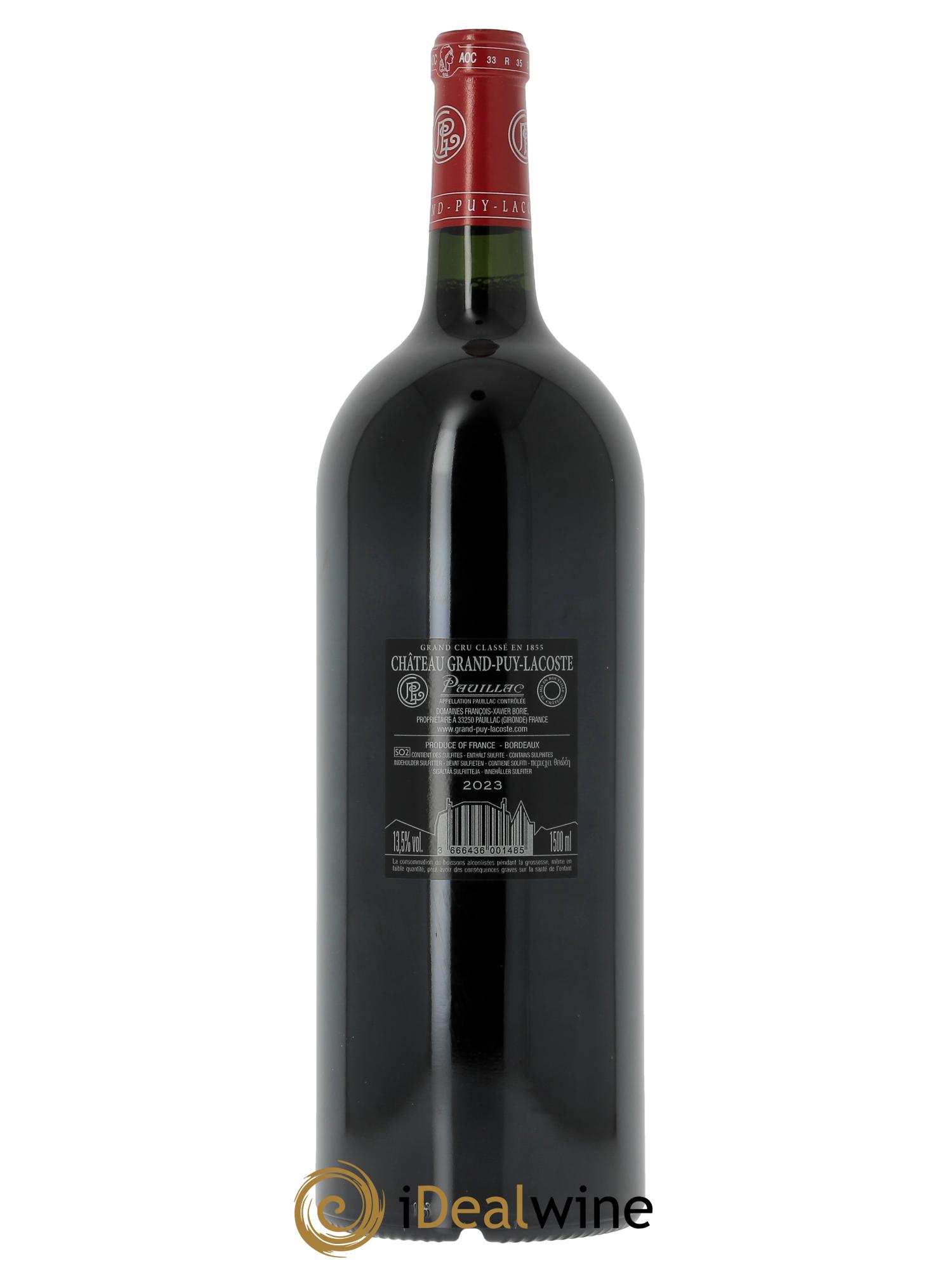 Château Grand Puy Lacoste 5ème Grand Cru Classé (Cassetta in legno a partire da 3 mg) 2023 - Lotto di 1 magnum - 1