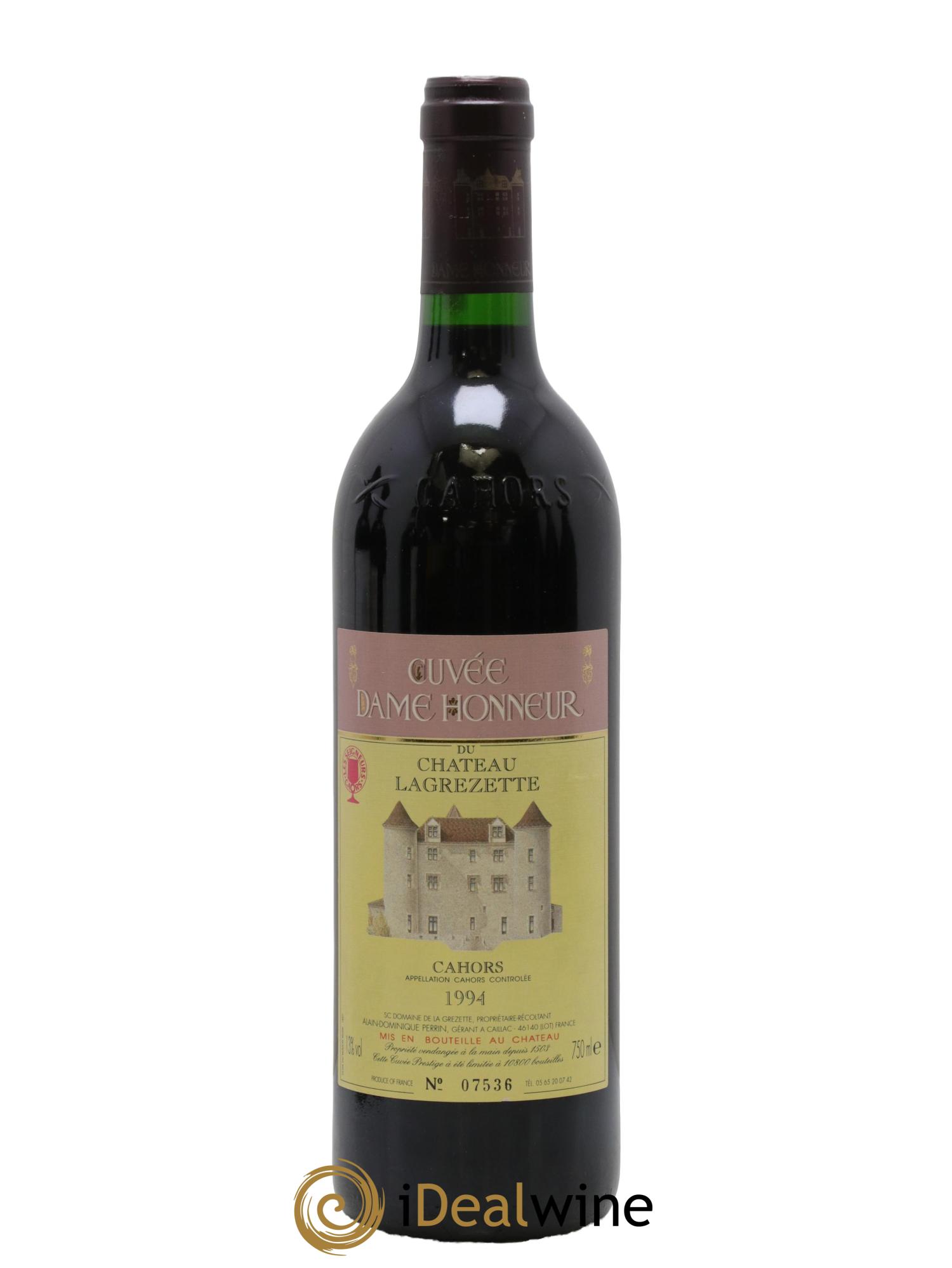 Cahors Dame Honneur Château Lagrezette 1994 - Lot de 1 bouteille - 0