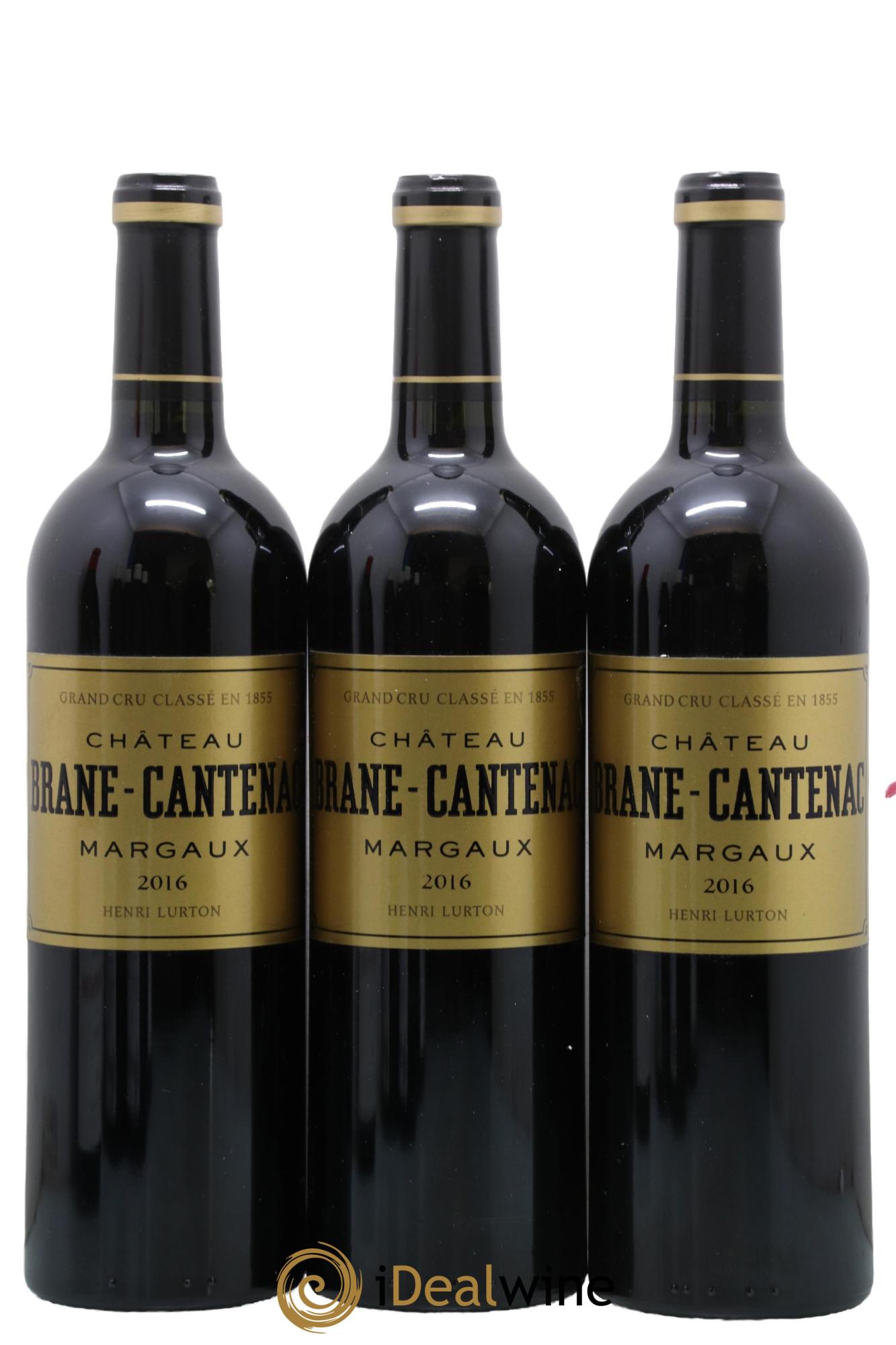 Château Brane Cantenac 2ème Grand Cru Classé 2016 - Lot de 3 bouteilles - 0