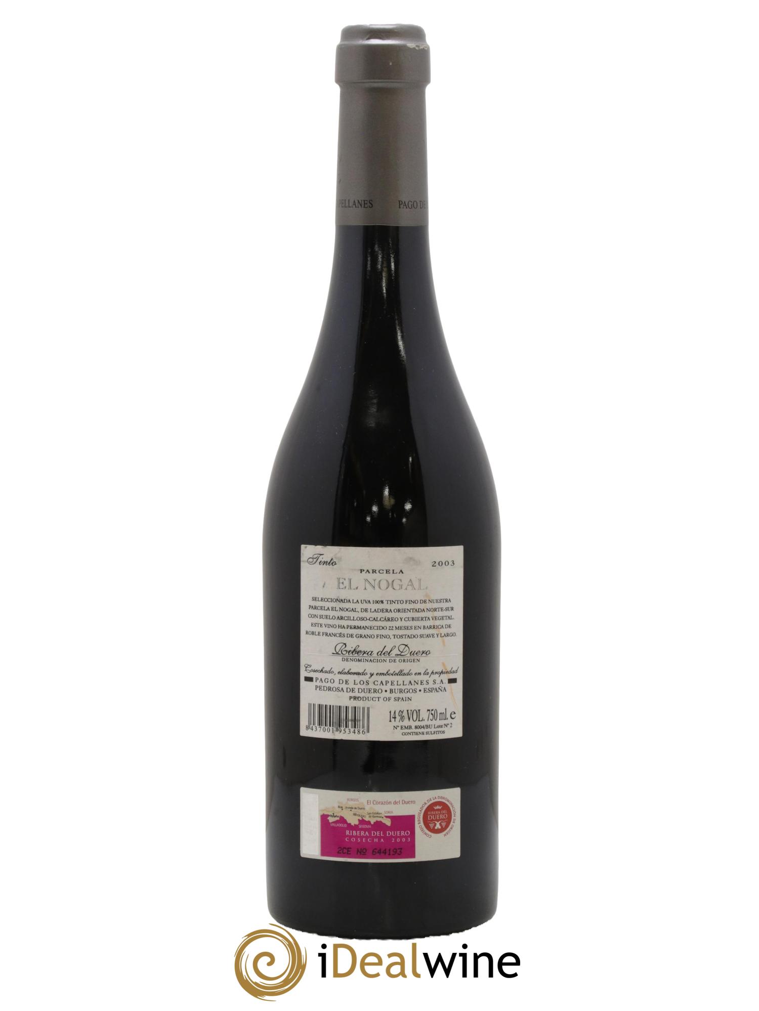 Ribera del Duero El Nogal Pago de los Capellanes 2003 - Lot de 1 bouteille - 1