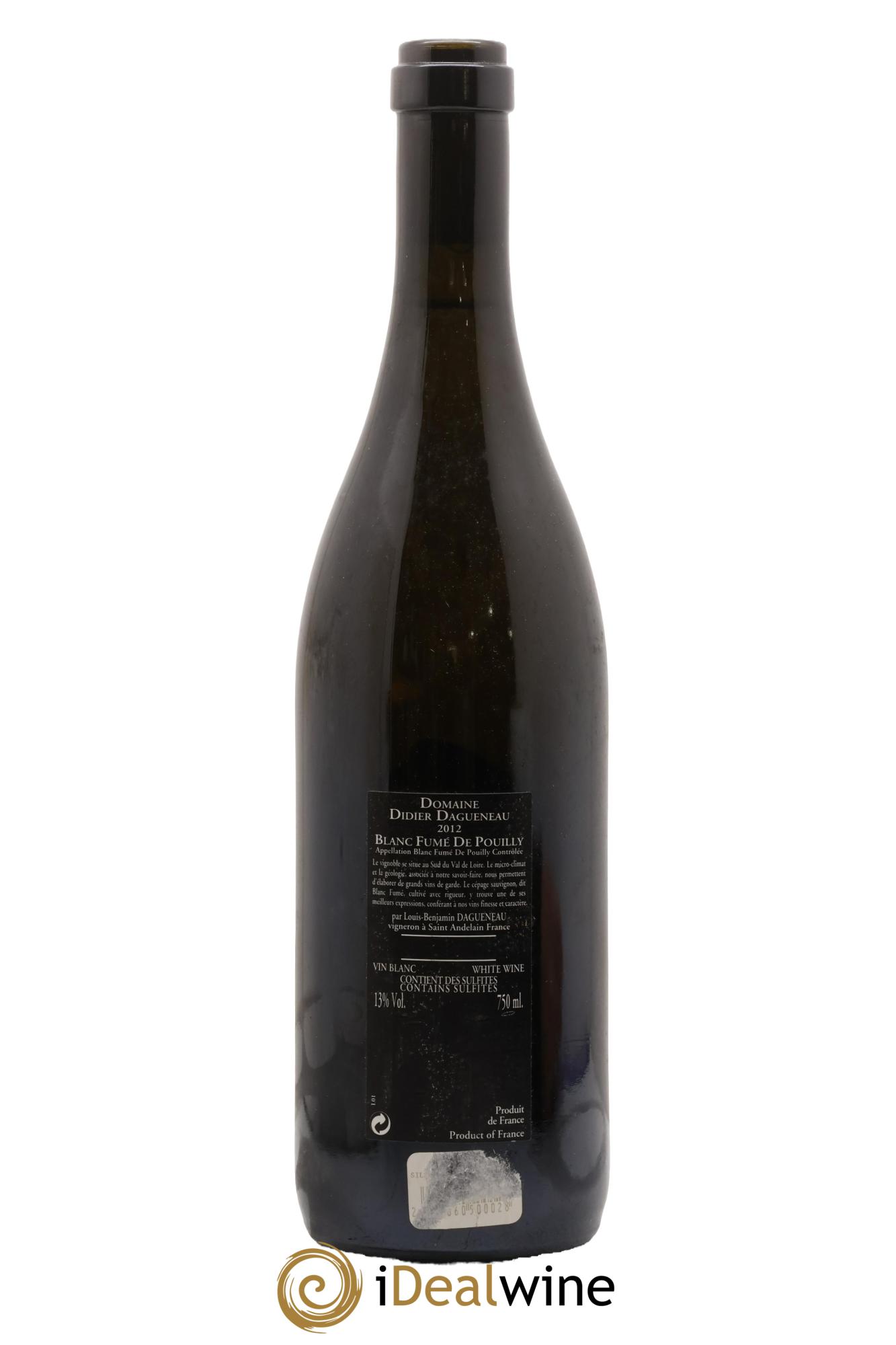 Vin de France (anciennement Pouilly-Fumé) Silex Dagueneau (Domaine Didier - Louis-Benjamin) 2012 - Lot de 1 bouteille - 1