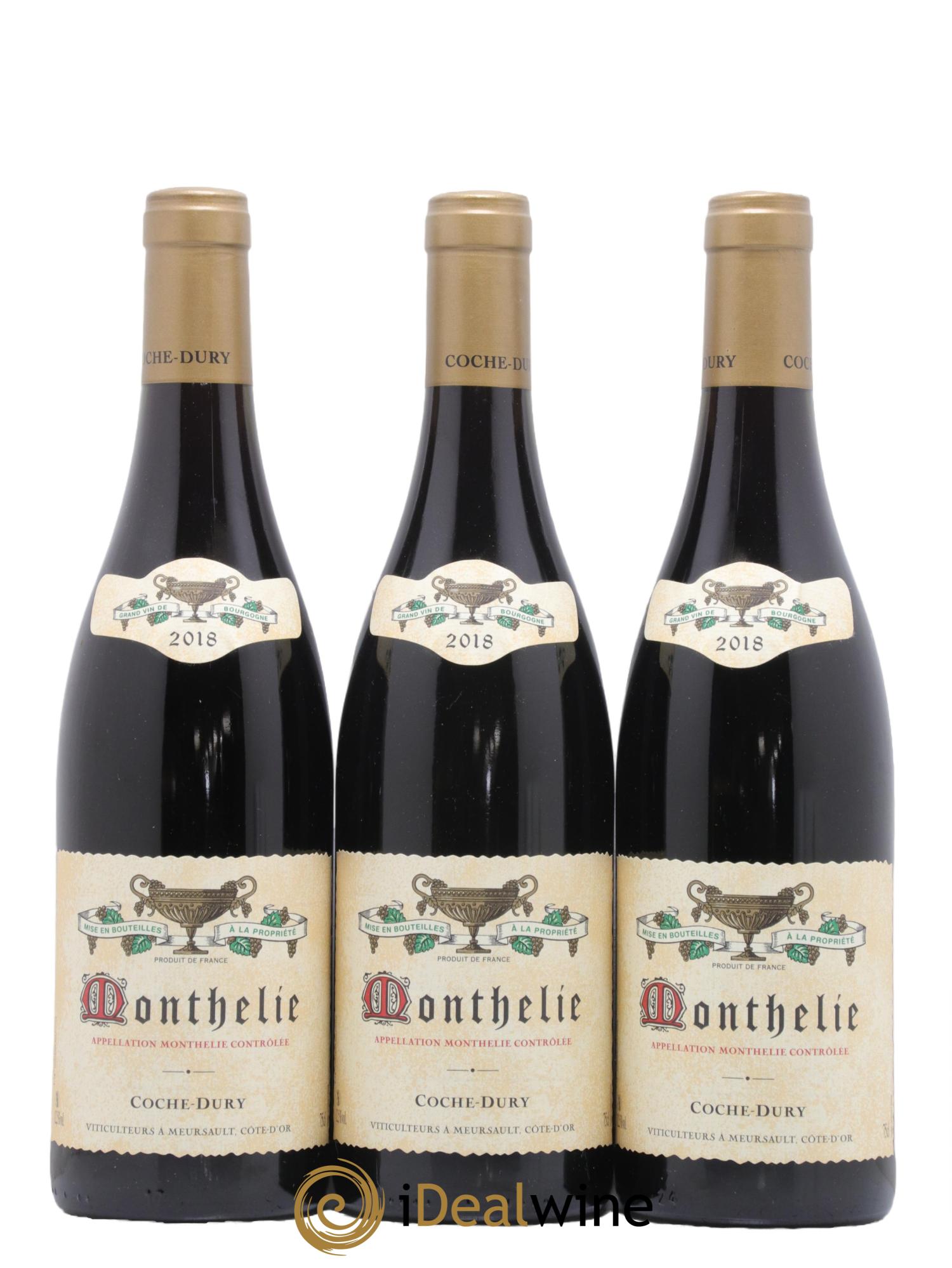 Monthélie Coche Dury (Domaine) 2018 - Lot de 3 bouteilles - 0