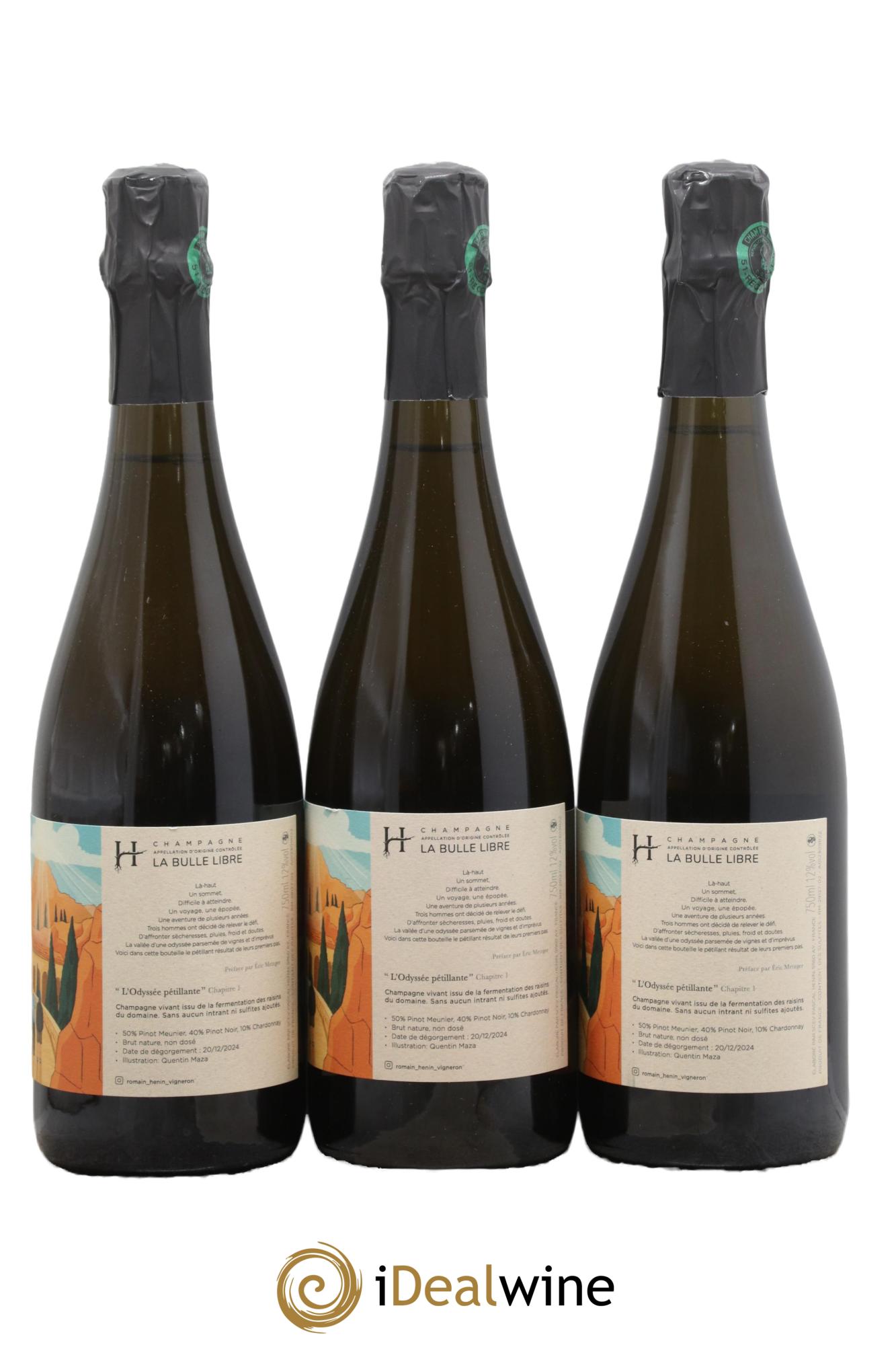 L'Odyssée Pétillante Chapitre 1 Romain Henin - Lot of 3 bottles - 1