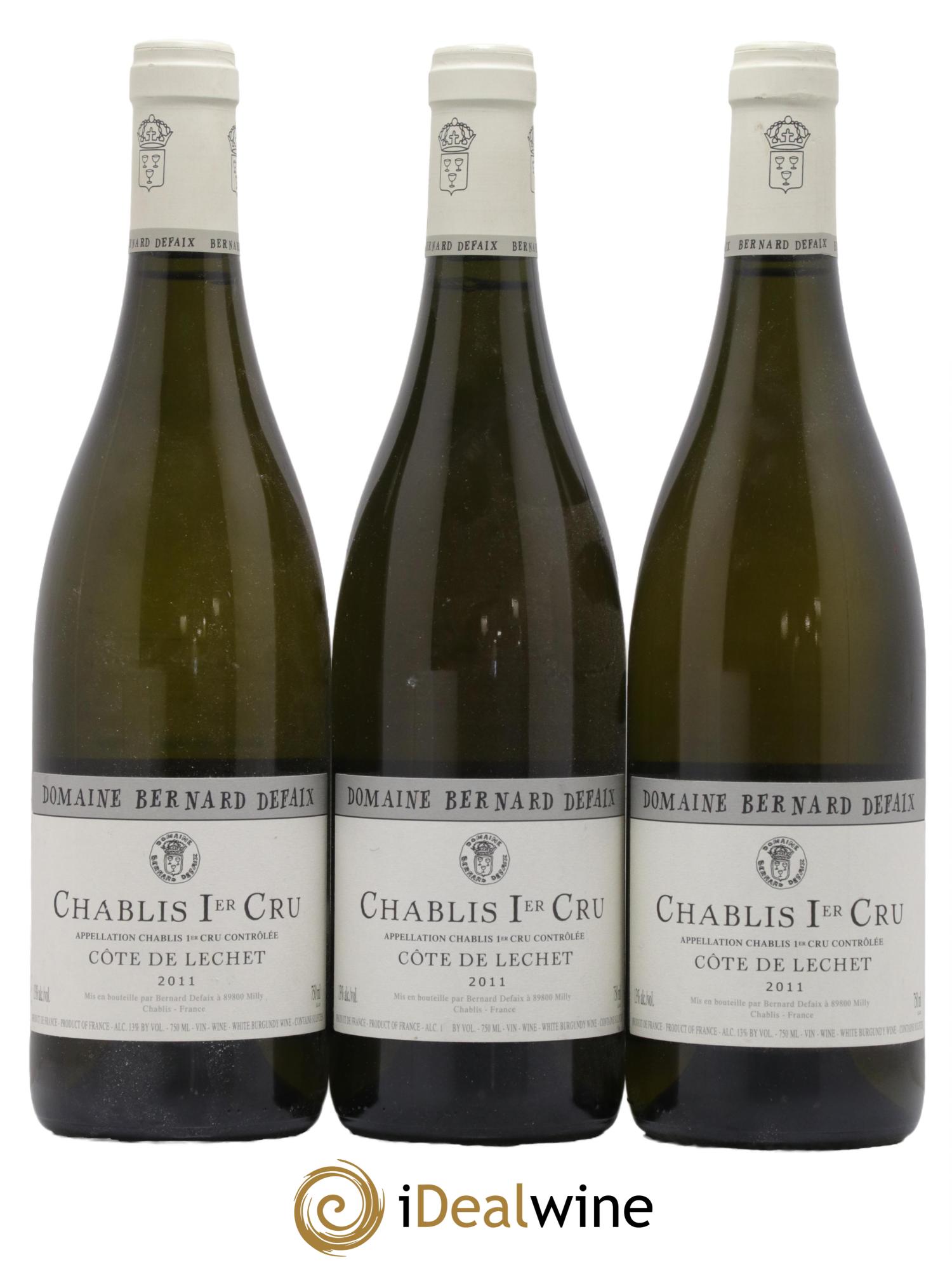 Chablis 1er Cru Côte de Léchet Bernard Defaix 2011 - Lot de 3 bouteilles - 0