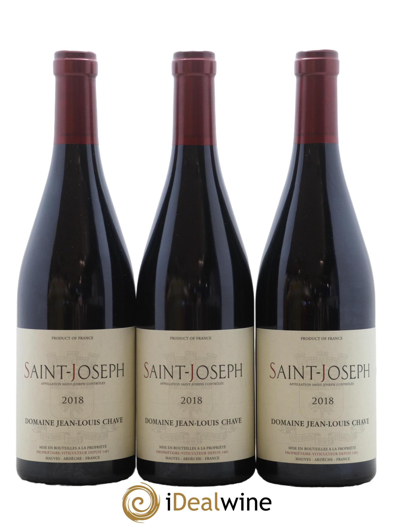 Saint-Joseph Jean-Louis Chave 2018 - Lot de 3 bouteilles - 0