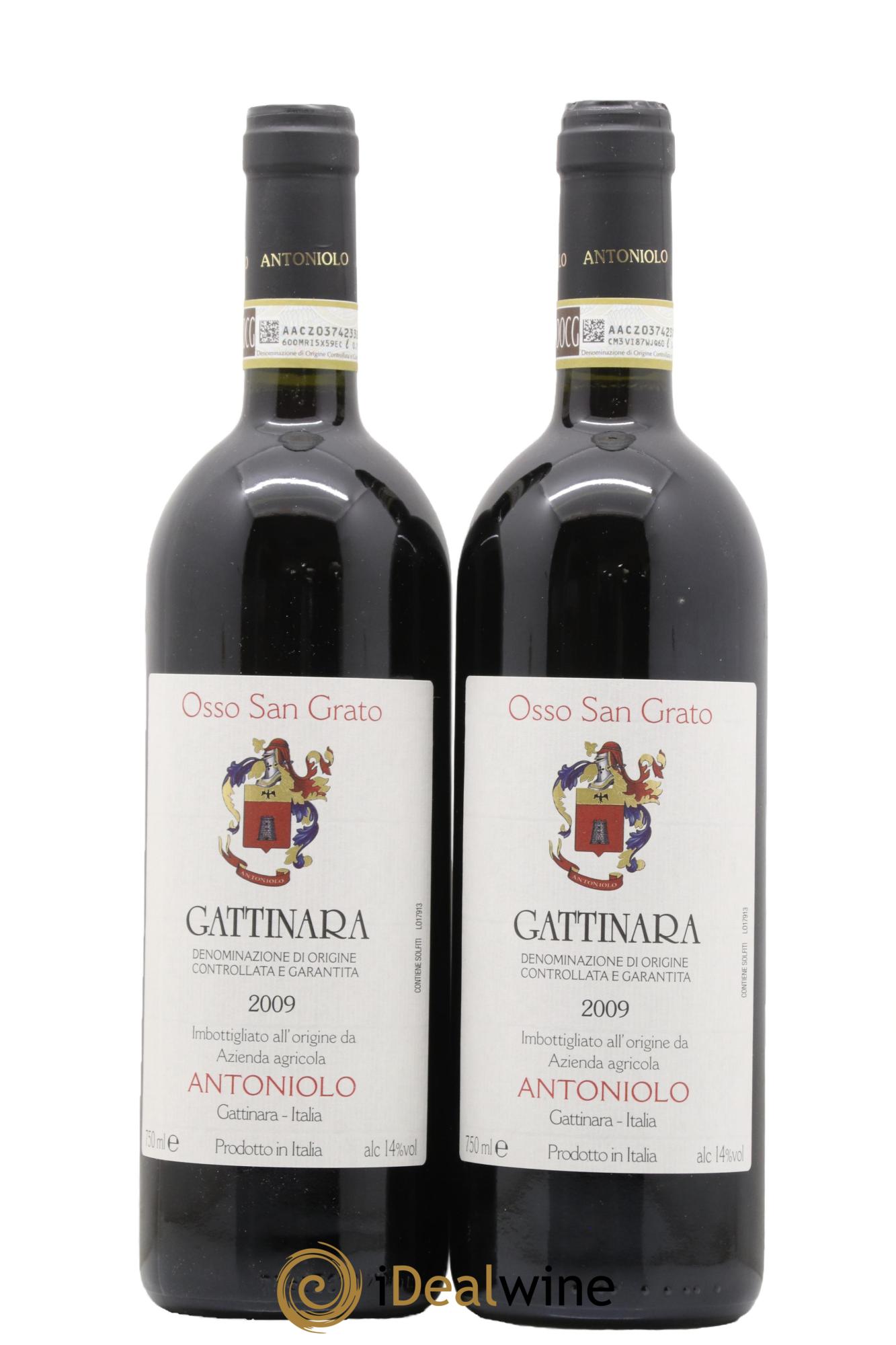 Gattinara DOCG Osso San Grato Antoniolo 2009 - Lot de 2 bouteilles - 0