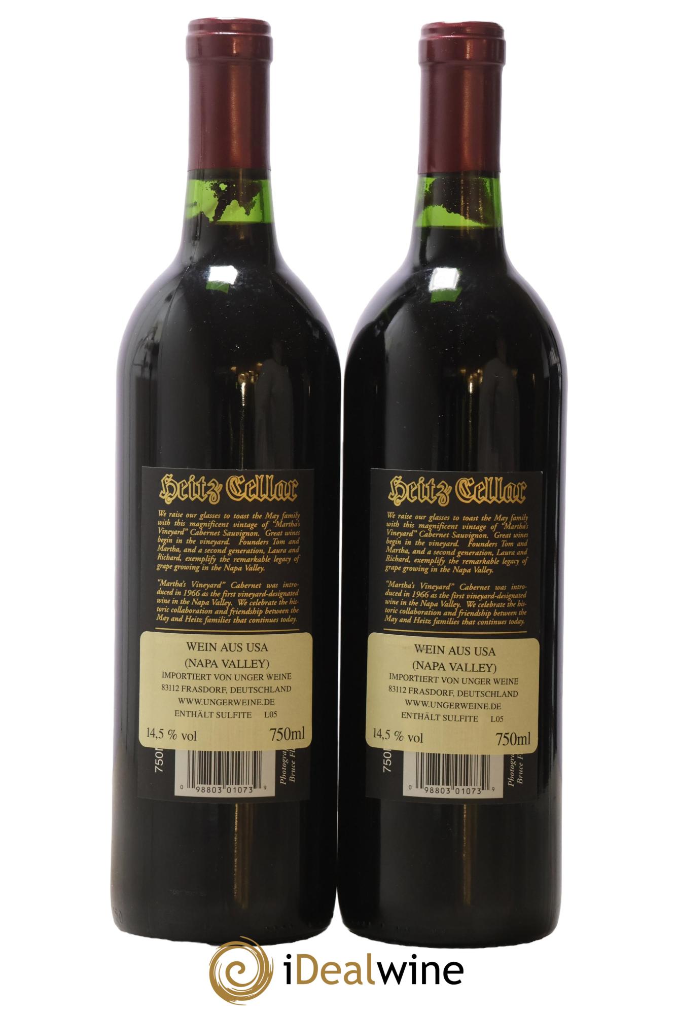Napa Valley Cabernet Sauvignon Martha's Vineyard Heitz Cellar 2007 - Posten von 2 Flaschen - 1