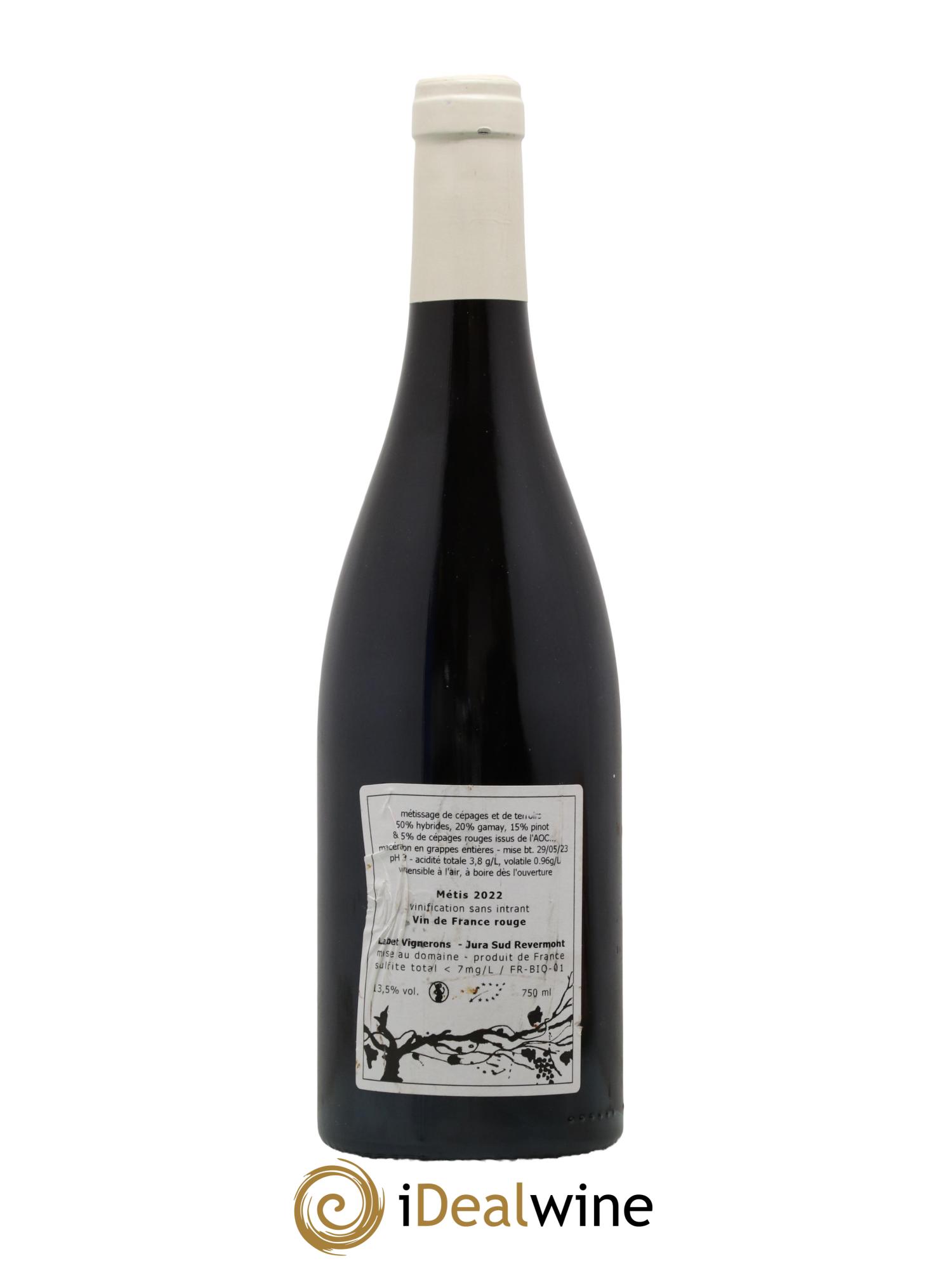 Vin de France Métis Romain - Julien - Charline Labet 2022 - Lot de 1 bouteille - 1